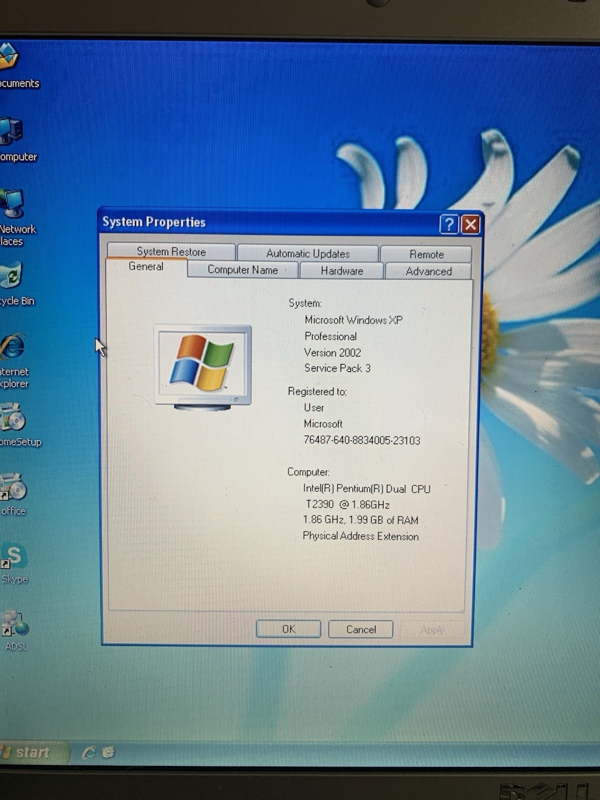 Dell Inspiron 1525 Retro Gaming Laptop 2-core 1.86GHz 2GB (Windows xp Pro sp3)