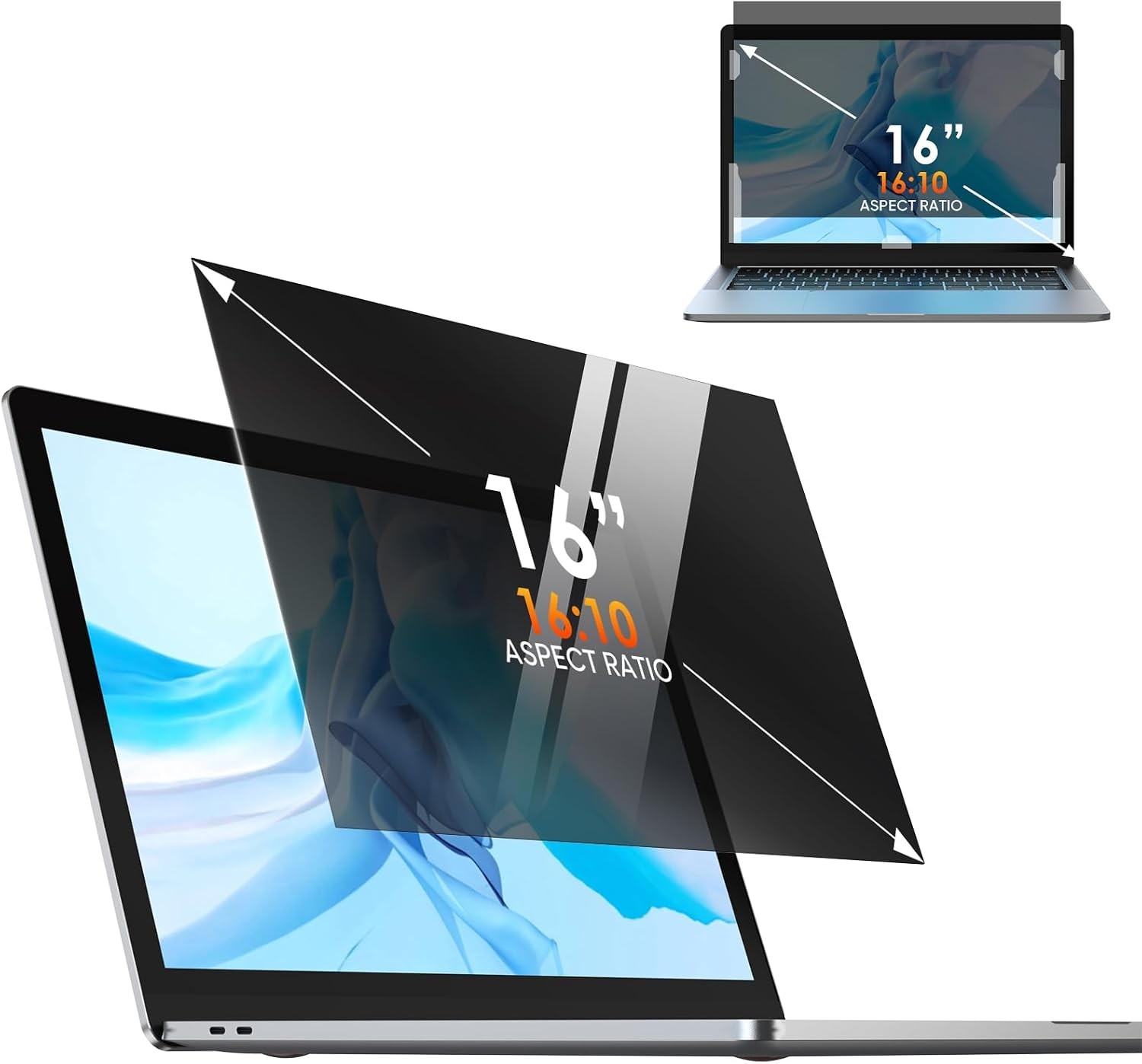 Removable Privacy Screen Protector for 16 Inch Laptop, 16:10 Aspect Ratio Filter