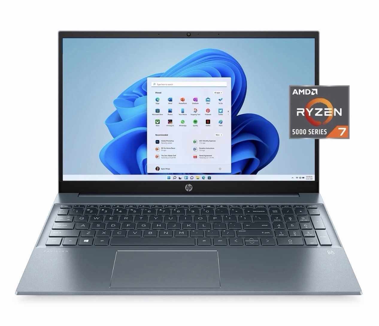 HP Pavilion 15-eh1070wm 15.6″ (512GB SSD, Ryzen 7 5700U, 1.8 GHz, 8GB RAM)…