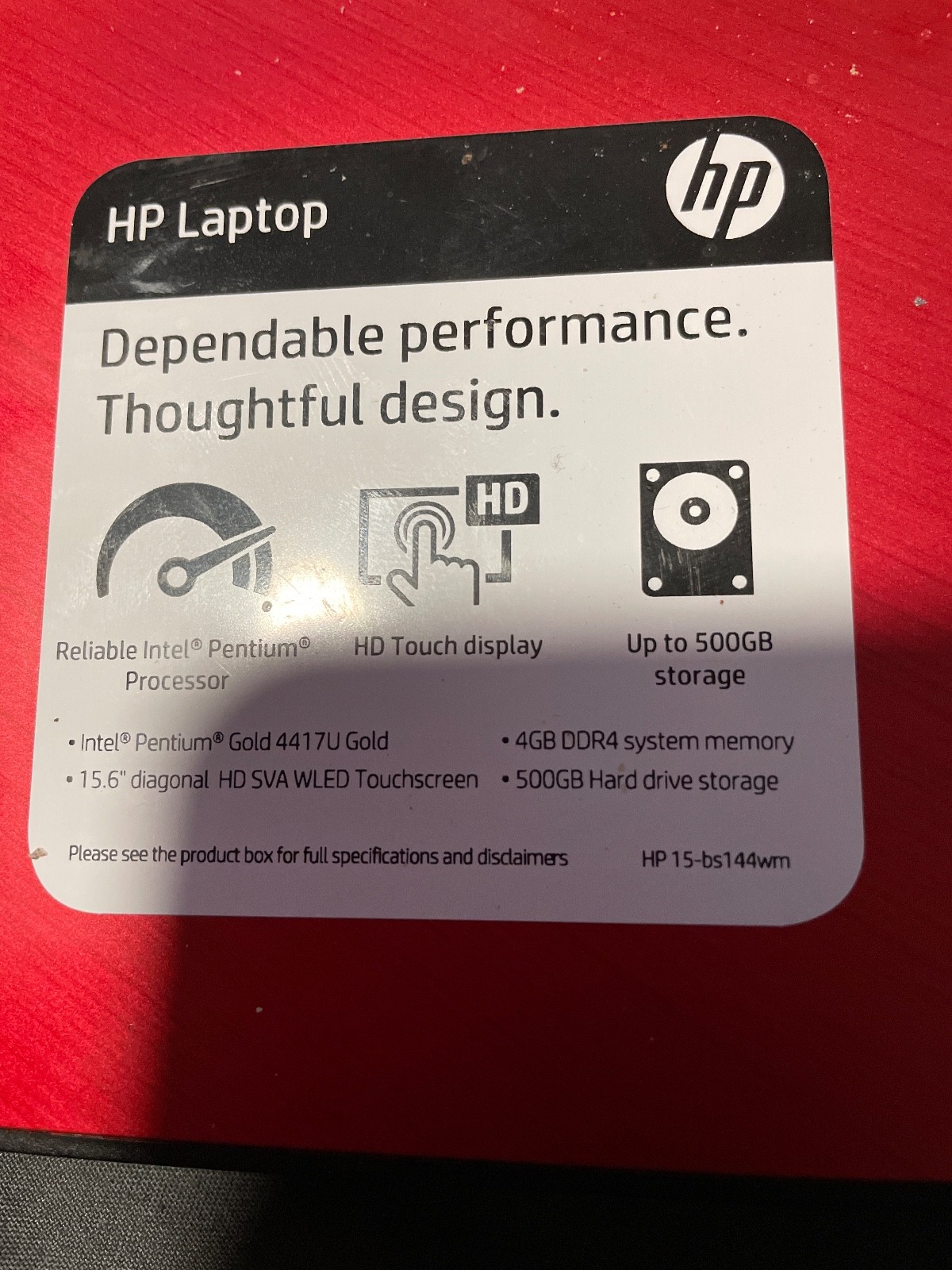 HP 15-ef1001ds 15.6″ Touchscreen (256GB SSD, AMD Athlon Gold 3150U, 8GB RAM)…