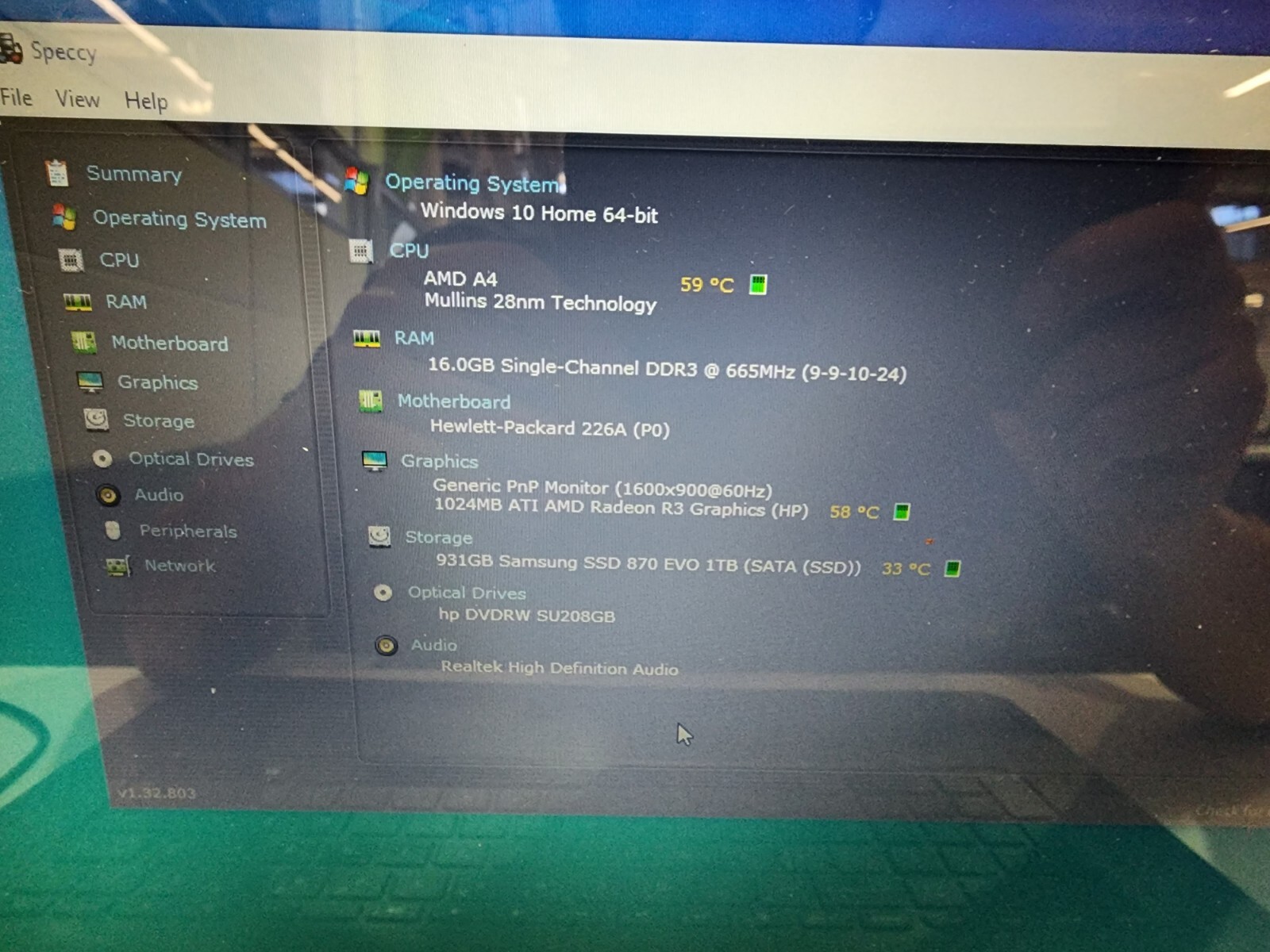HP Pavilion 17.3″ Gaming Laptop 17-g153cy AMD A4 6210 Radeon R3 16gb Ram 1TB SSD