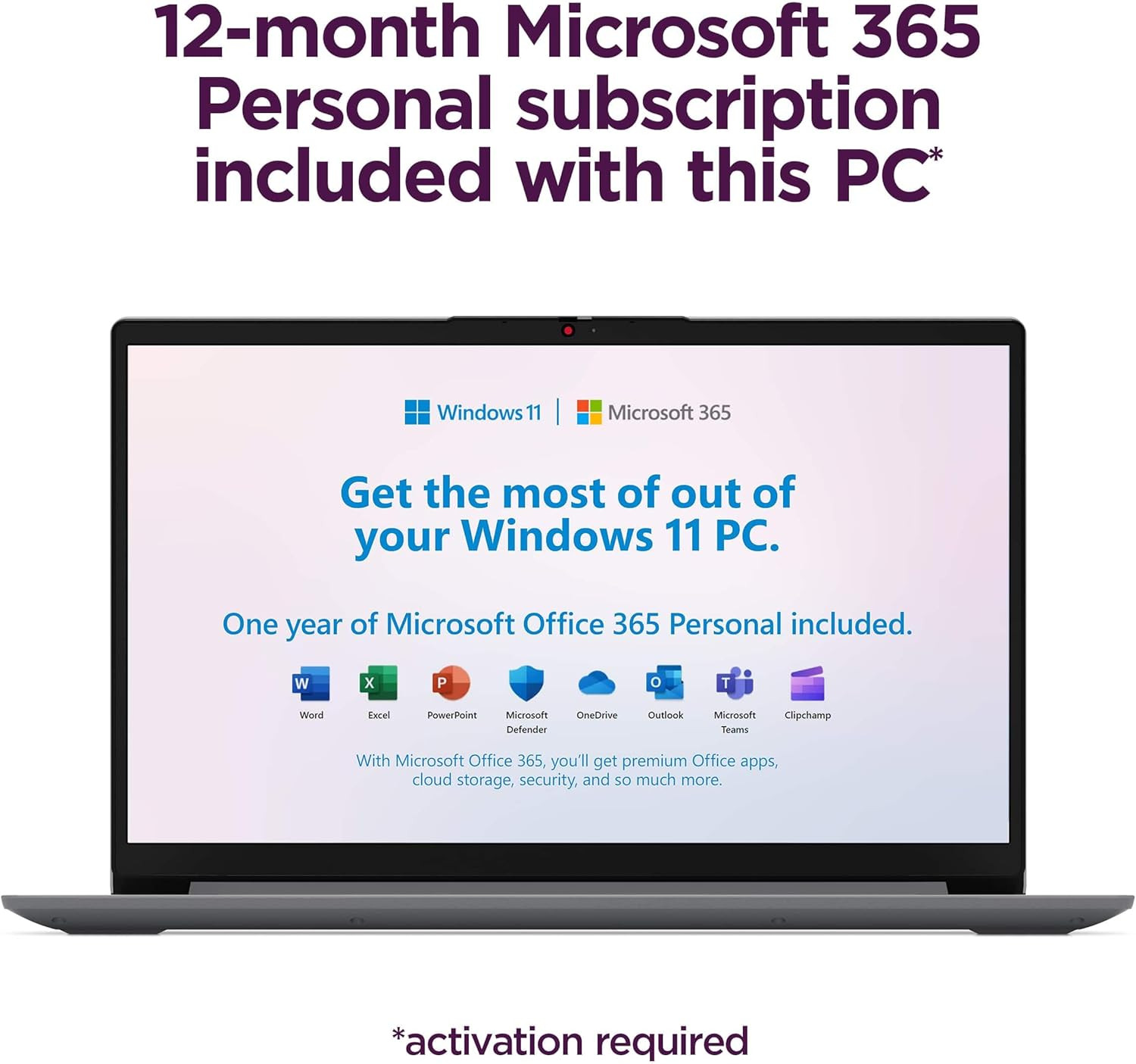 Lenovo Ideapad 1I 15.6″ HD Laptop (8GB RAM, 384GB (256GB SSD+128GB Emmc), 1-Year