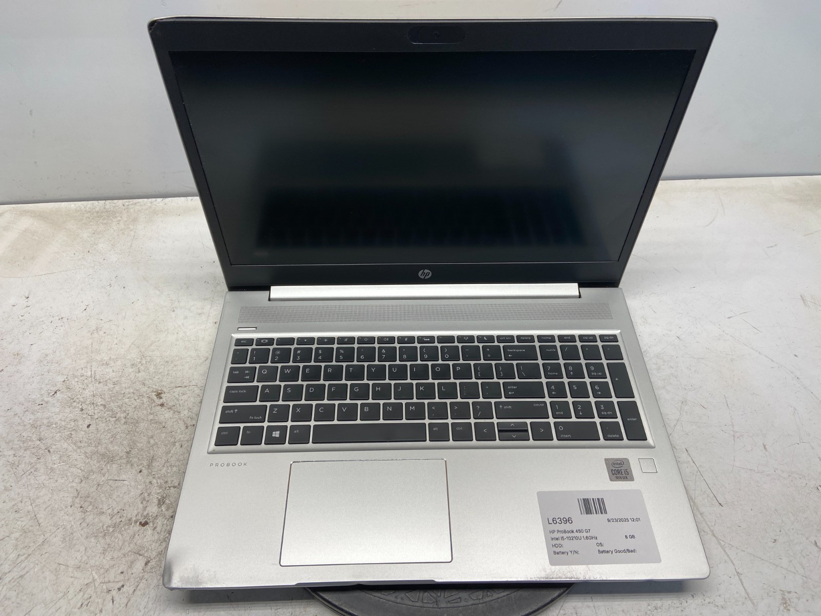 HP ProBook 450 G7 Intel i5-10210U 1.6GHz 8 GB NO HDD