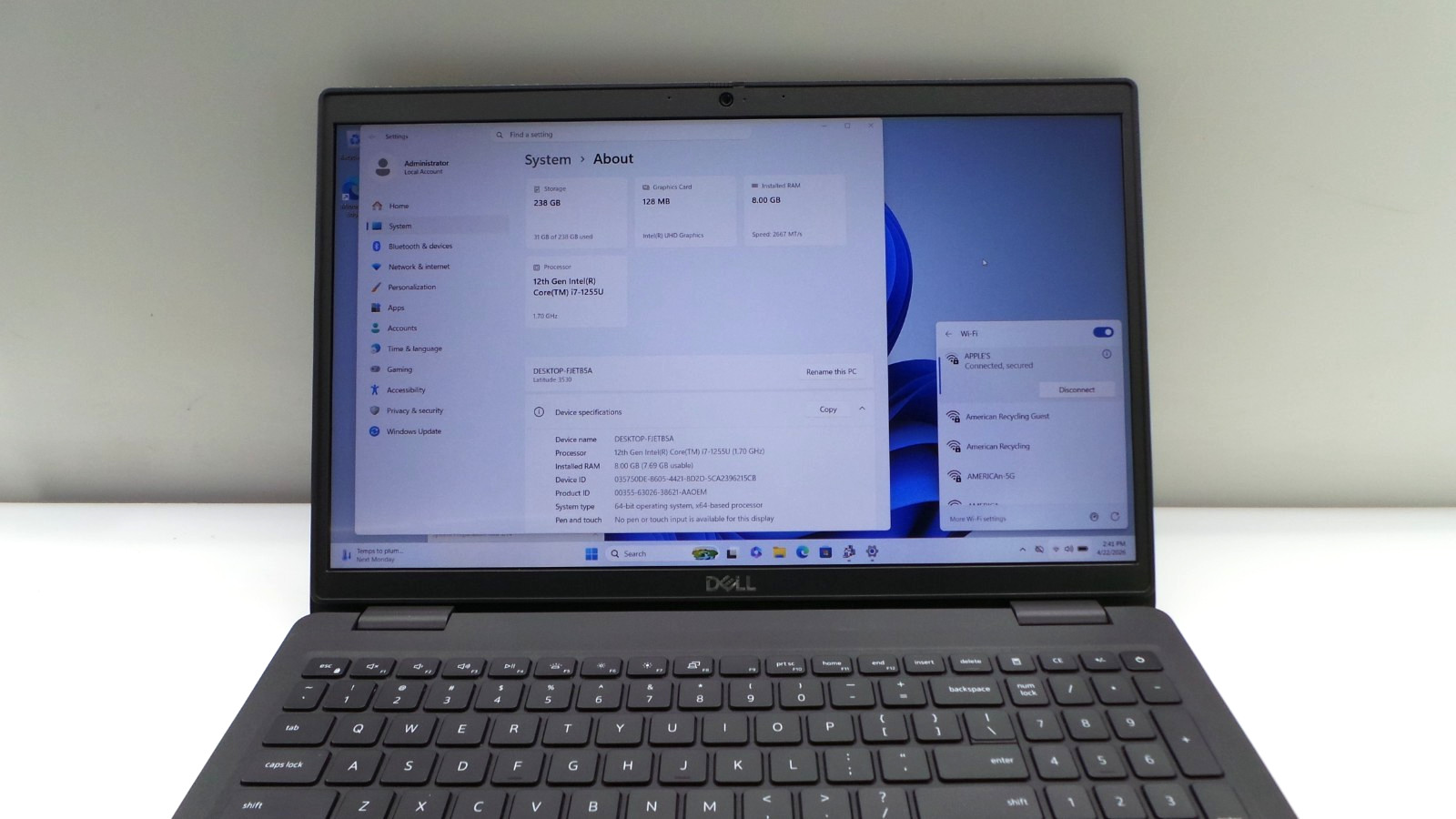 Dell Latitude 3530 | 15.6″ | i7-1255U | 8GB 256GB SSD | Win 11 Pro