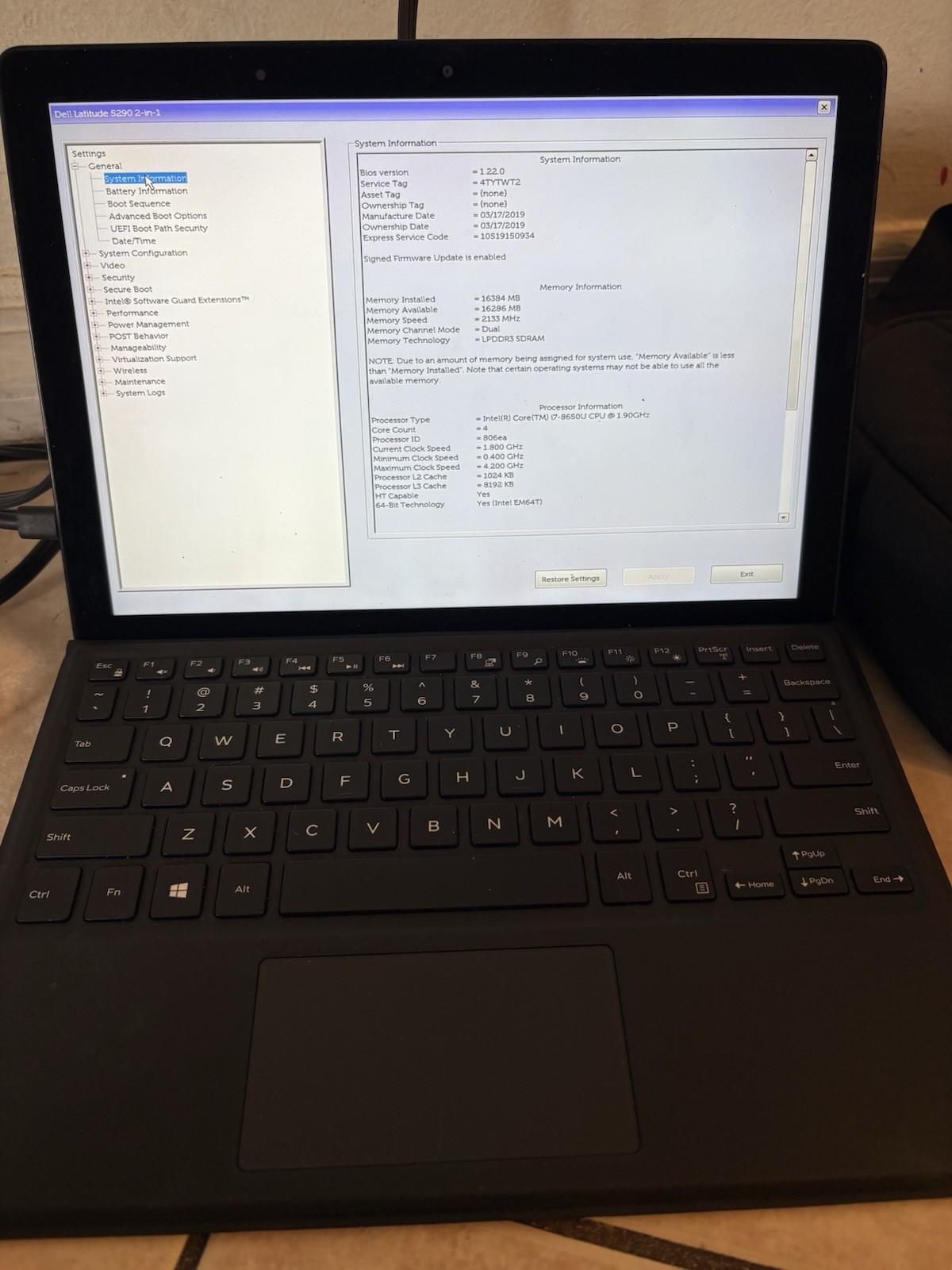 Dell Latitude 5290 2-in-1 i7-8650U 16GB 256GB SSD Touch Win11 Pro