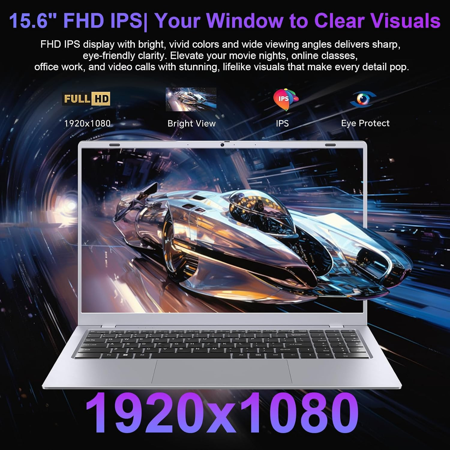 15.6 Inch Laptop Computer, Pentium 6500Y Processor (Up to 3.4GHz), 8GB RAM 256GB