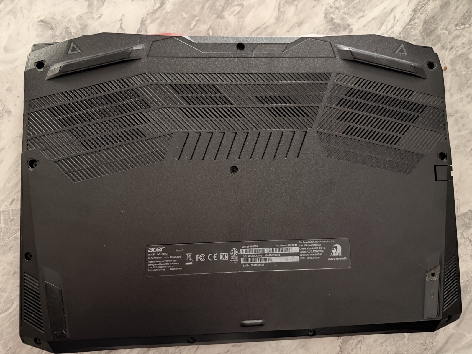 Acer Nitro 5 AN515-47-53SQ Gaming Laptop, Intel i5, 8GB RAM, SSD, NVIDIA, Black