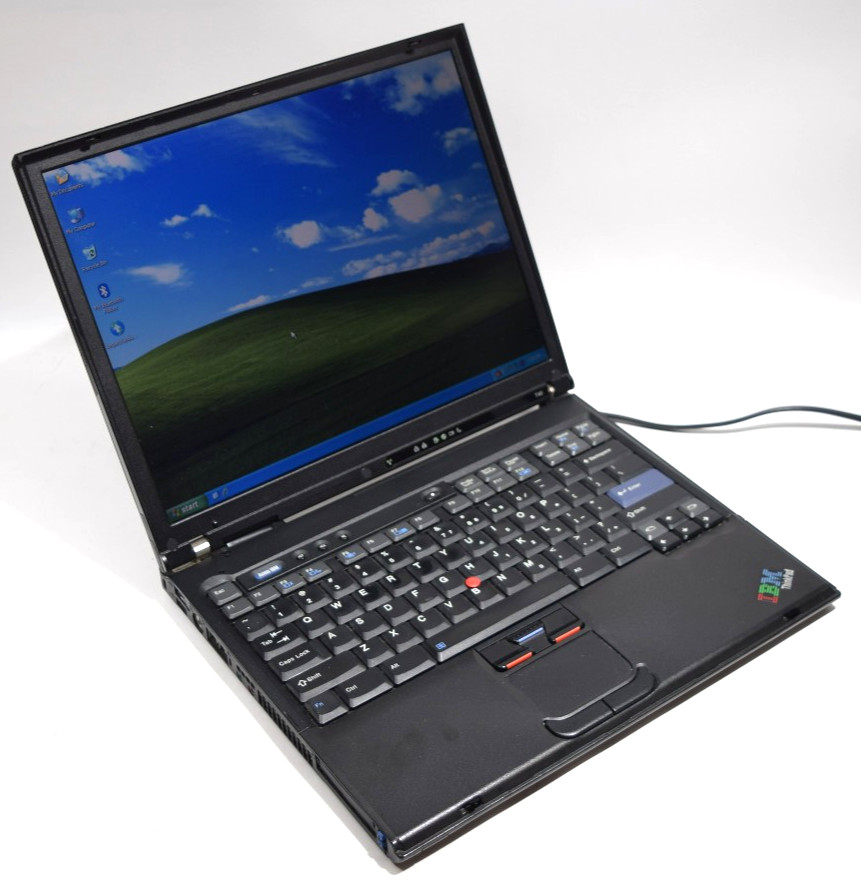 IBM THINKPAD T40 1.60GHz 2GB RAM 80GB HDD WINDOWS XP SP3 ATI RADEON 7500 NO BATT