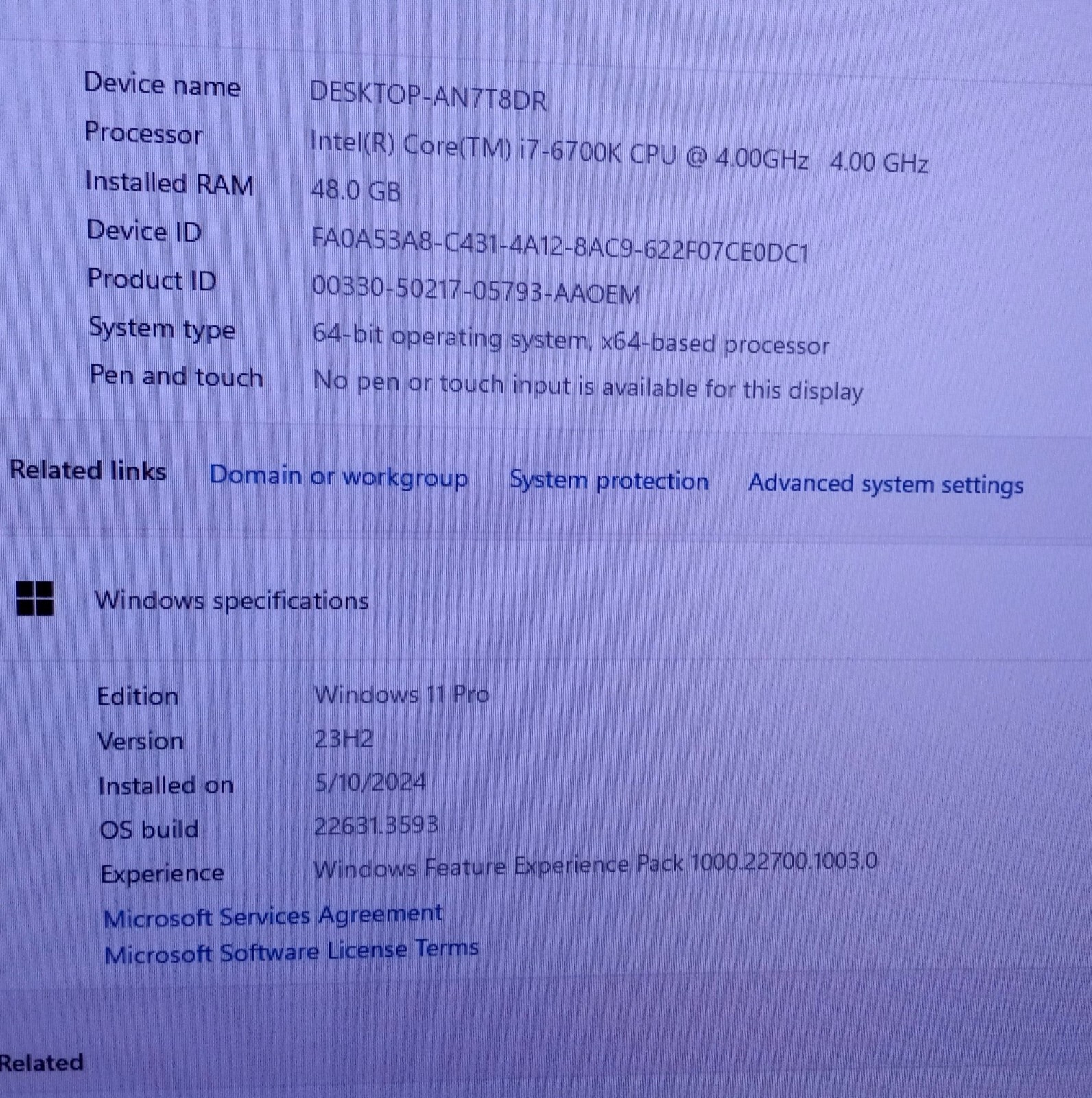 Sager Clevo P770DM NP9775 I7-6700K 2.8-4.4Ghz 48GB 1TB NVME NVIDIA P3000 W11
