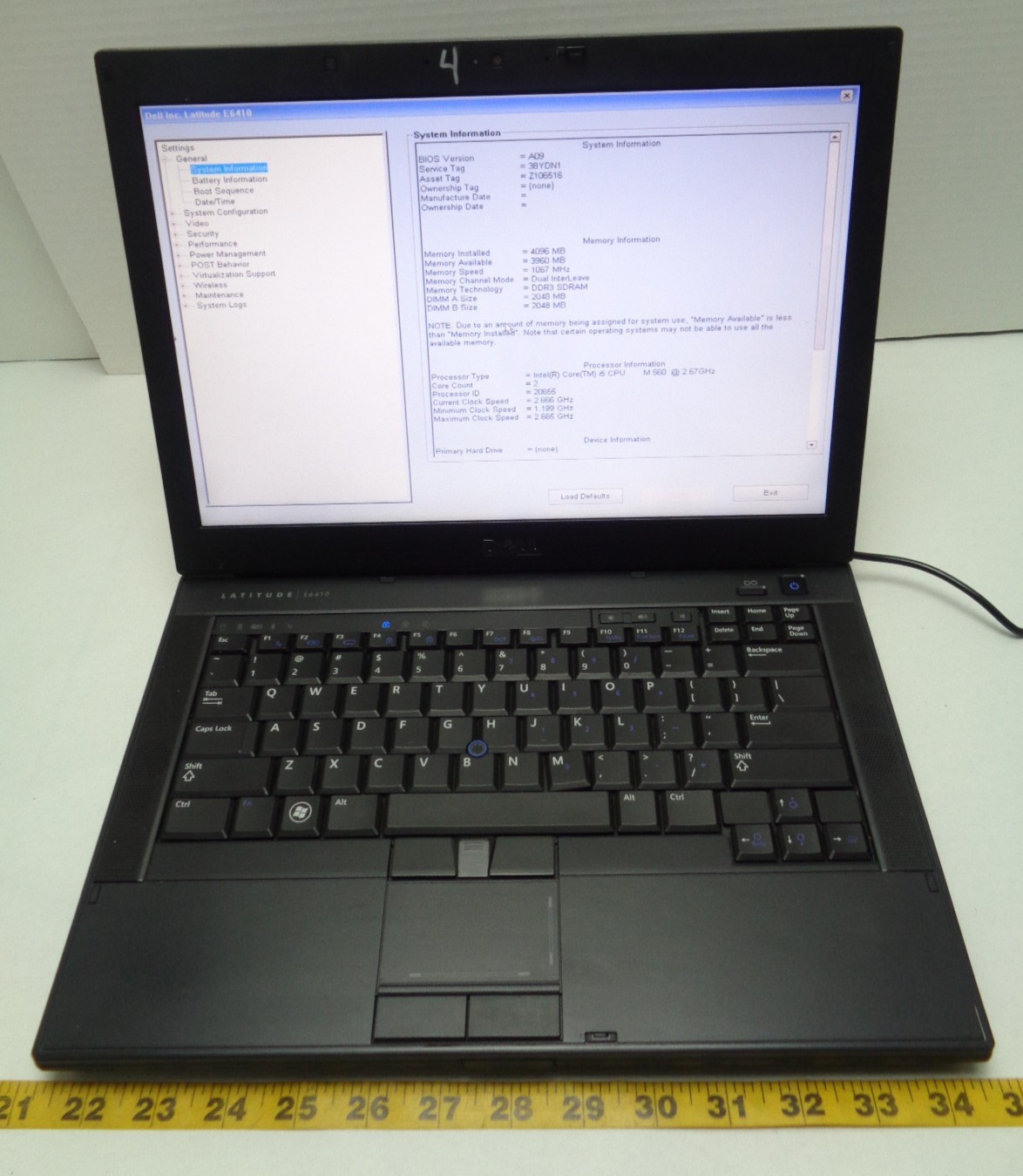 Dell Latitude E6410 Laptop Computer 4GB RAM Intel Core i5 M560 CPU 2.67 NO HDD