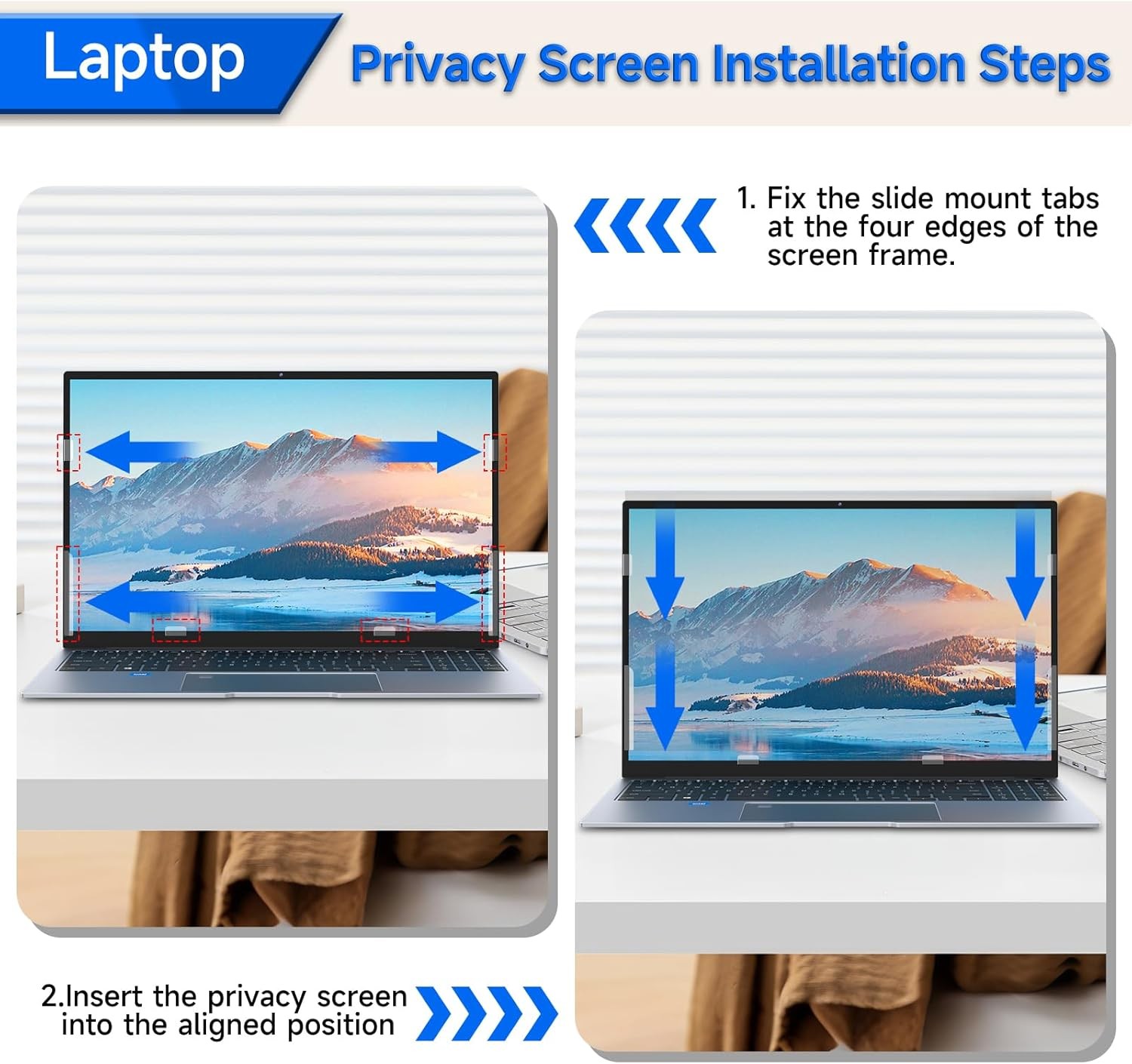 360° Removable Privacy Filter for 14″ Laptops, Anti-Glare, 16:10 Aspect Ratio