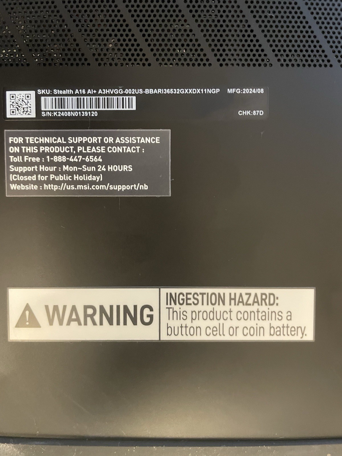 MSI Stealth A16 AI+ 16″ (AMD Ryzen AI 9 365 32GB RAM 1TB RTX 4070) Gaming Laptop