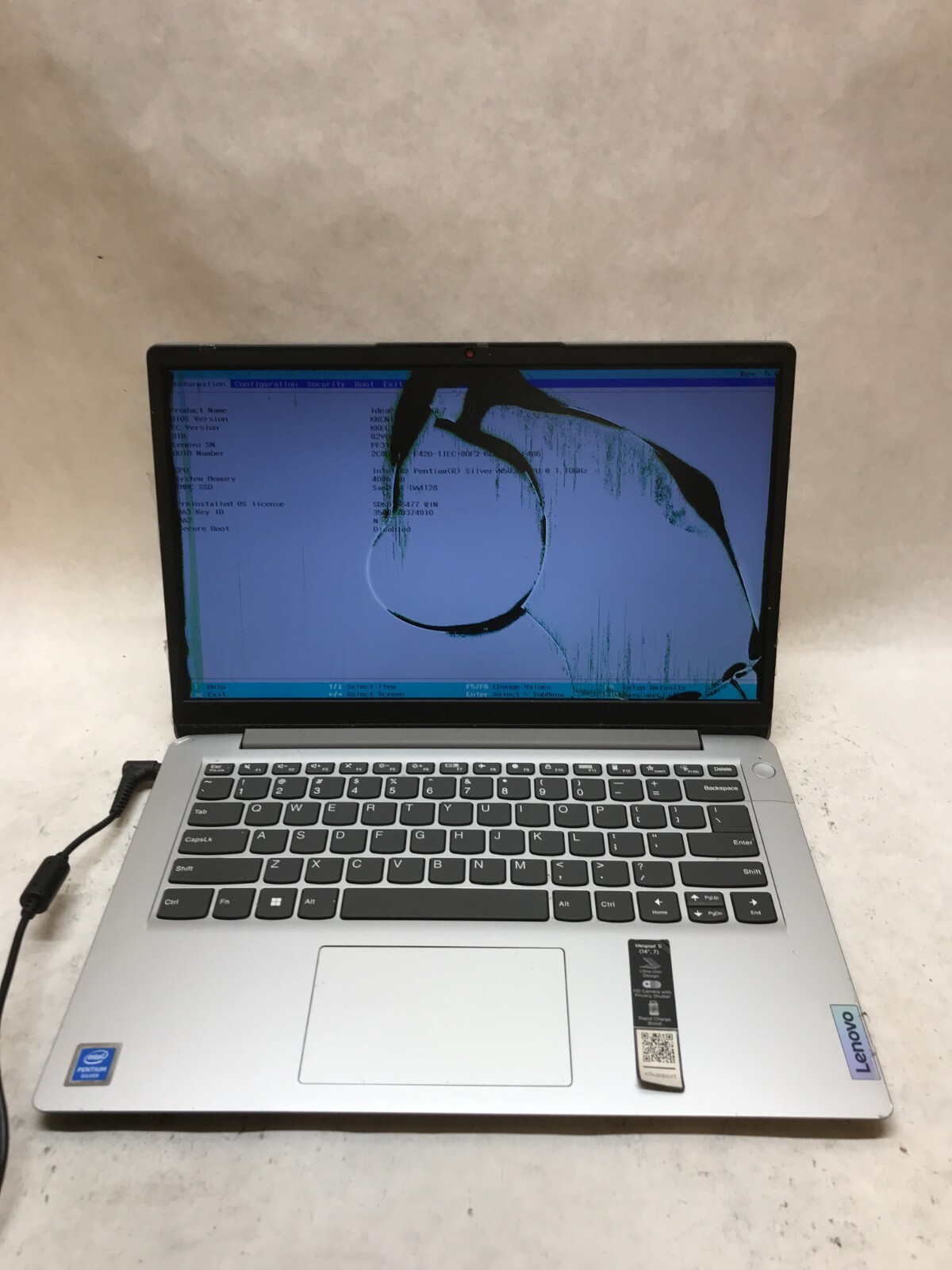 Lenovo IdeaPad 1 14IGL7 14″ Pentium Silver 1.1GHz 4GB RAM 128GB eMMC Cracked -DW