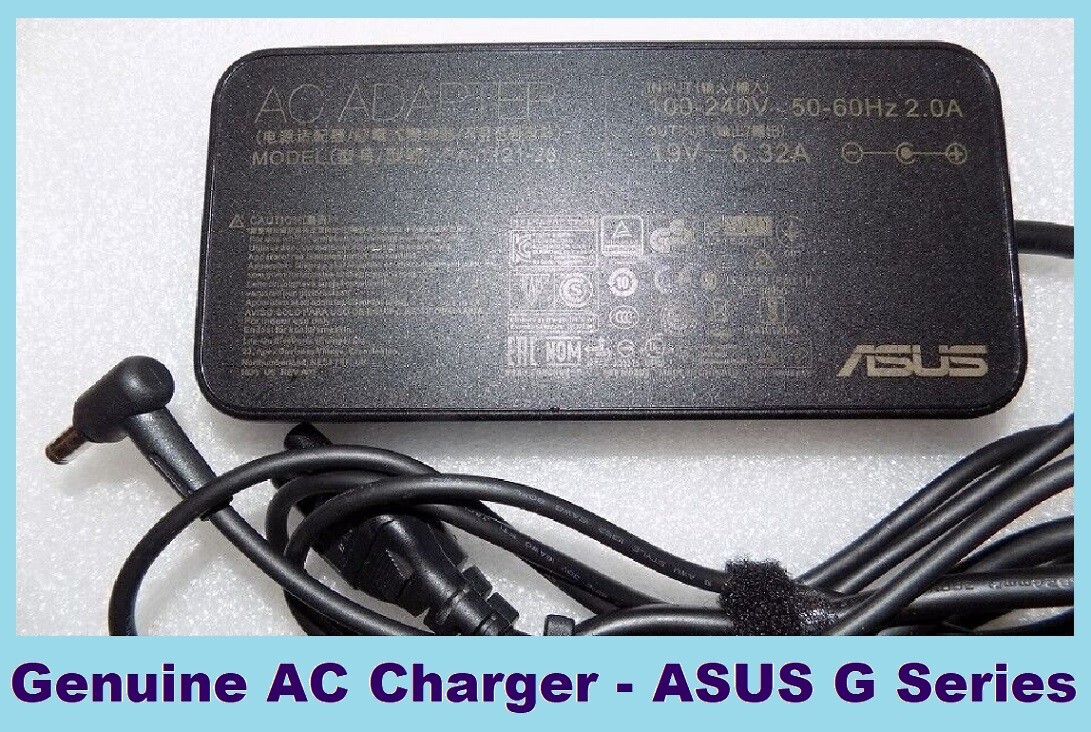 Genuine For ASUS G Serie ROG 19.5V 6.32A 120W PA-1121-28 A15-120P1A – AC Charger