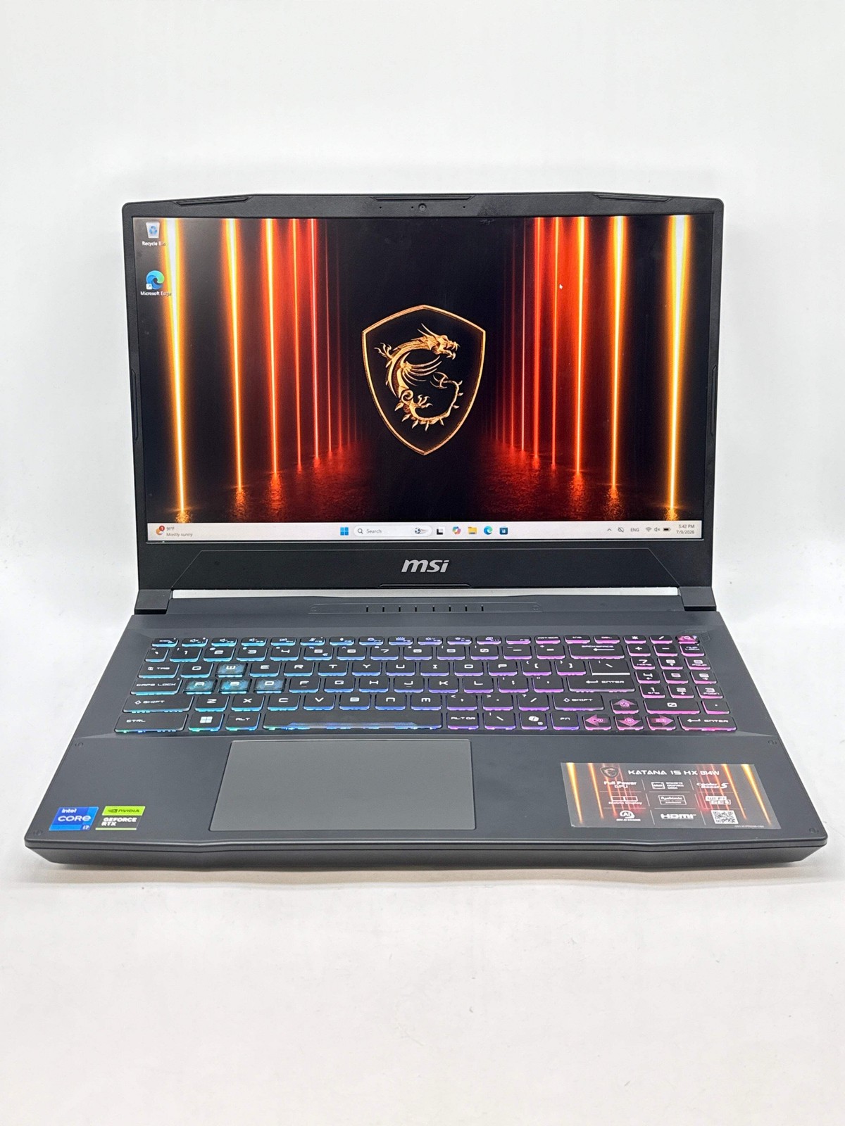MSI Katana 15 HX B14WEK i7-14650HX 16GB RAM 512GB SSD RTX 5050 – Used