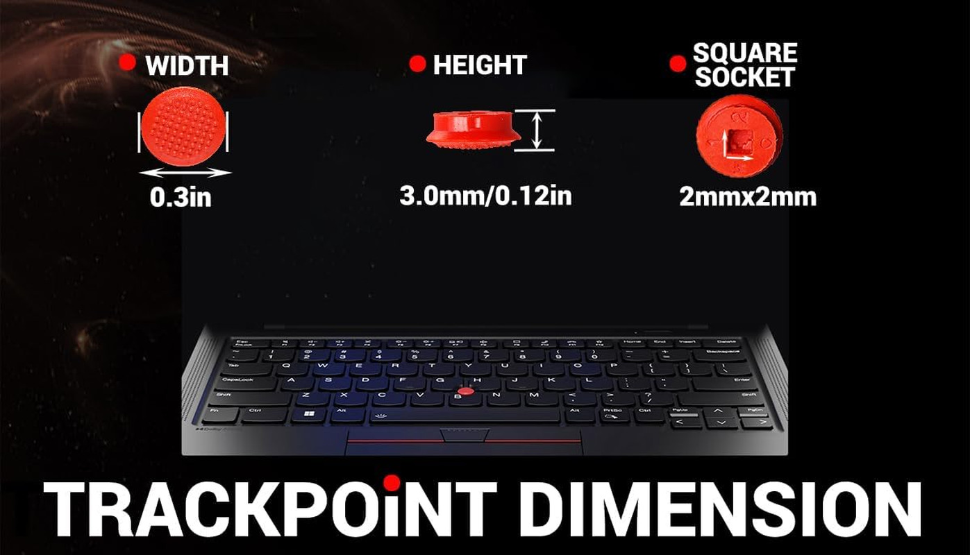 3PCS Trackpoint Caps 3.0Mm Red for Lenovo Thinkpad T14S Gen 2,3,4|T14 Gen 4,3|T1