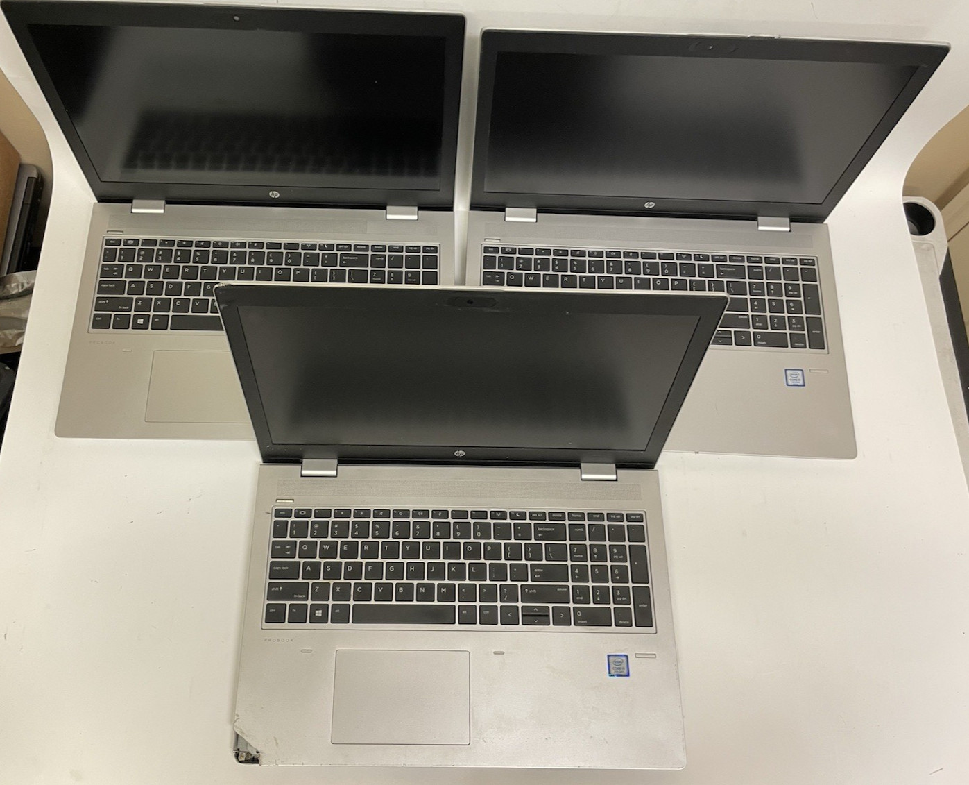 LOT OF 3 HP ProBook 650 G4 15.6″ Intel Core i5-7350U – NO RAM – NO SSD – READ!