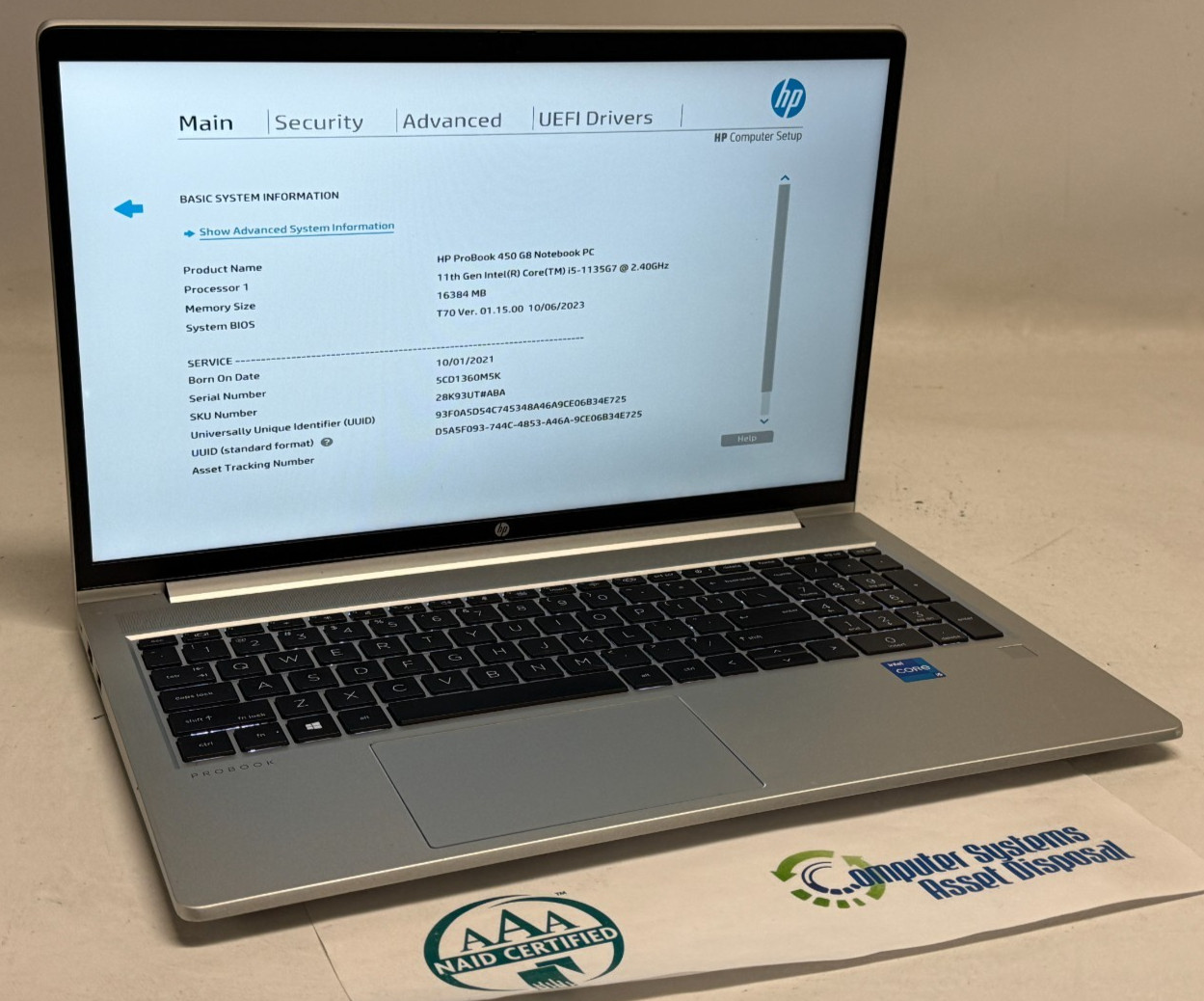 HP ProBook 450 G8 15.6″ (i5-1135G7 – 16GB RAM – 256GB SSD – Win11Home)