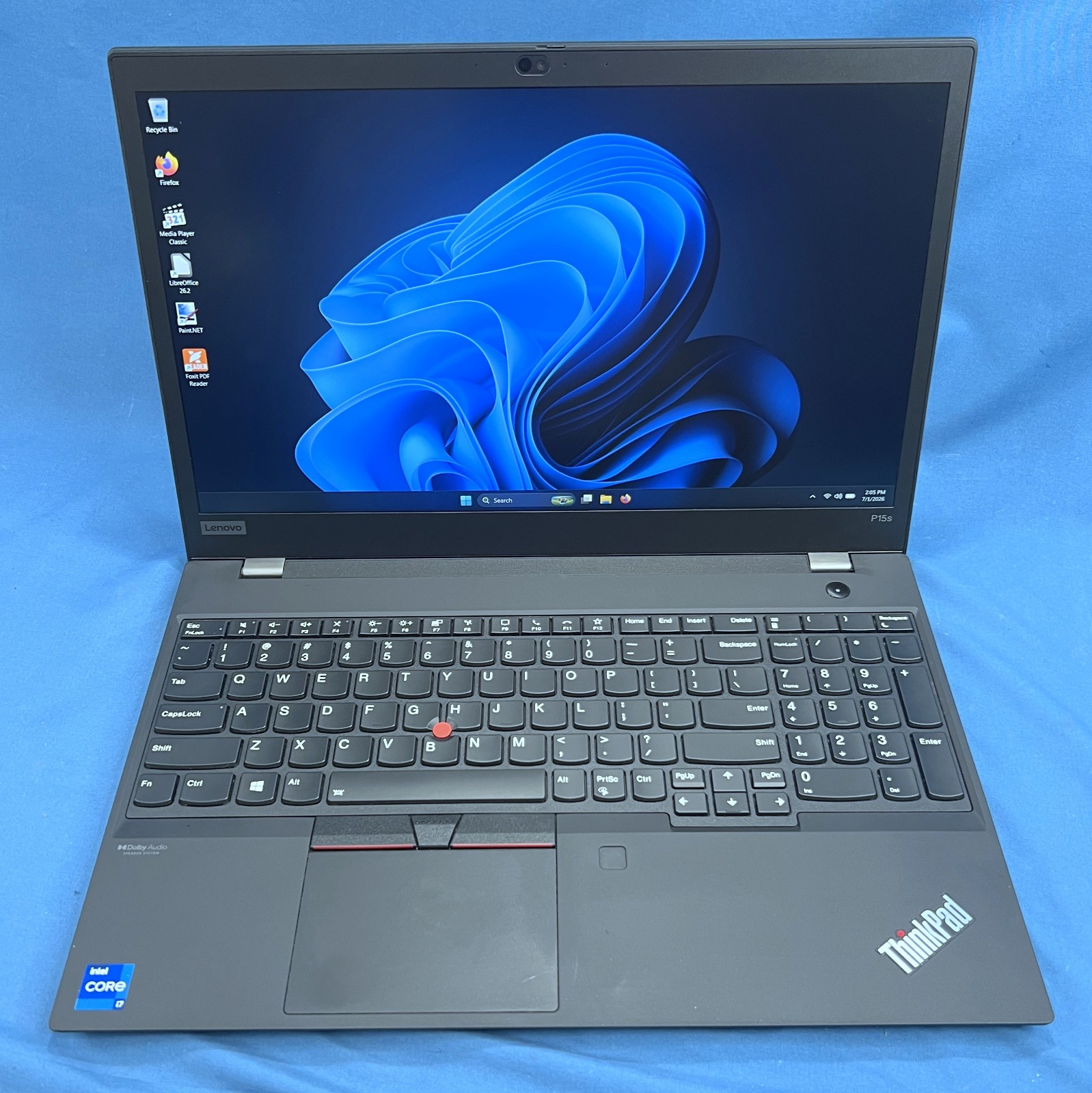Lenovo ThinkPad P15s Gen 2 – i7-1165G7, T500, 16GB RAM, 512GB NVMe – Win11