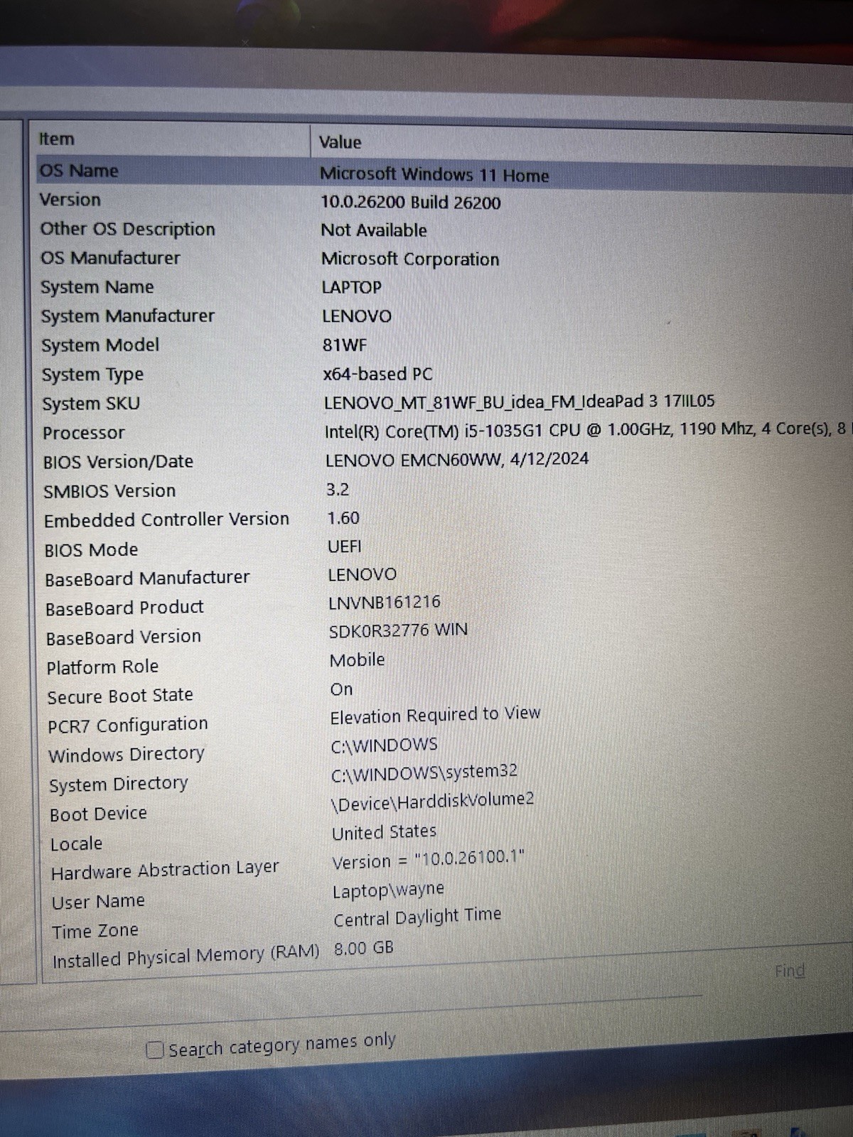 Lenovo IdeaPad 3 17IIL05 Intel Core i5-1035G1 1.00GHz 8GB Ram 930GB SSD Tested