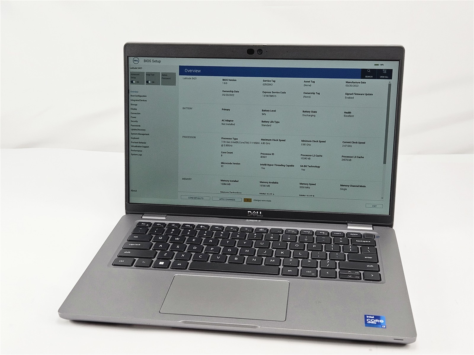 Dell 14″ Latitude 5421 Intel Core i7-11850H 16GB 256GB SSD Business Laptop Gray