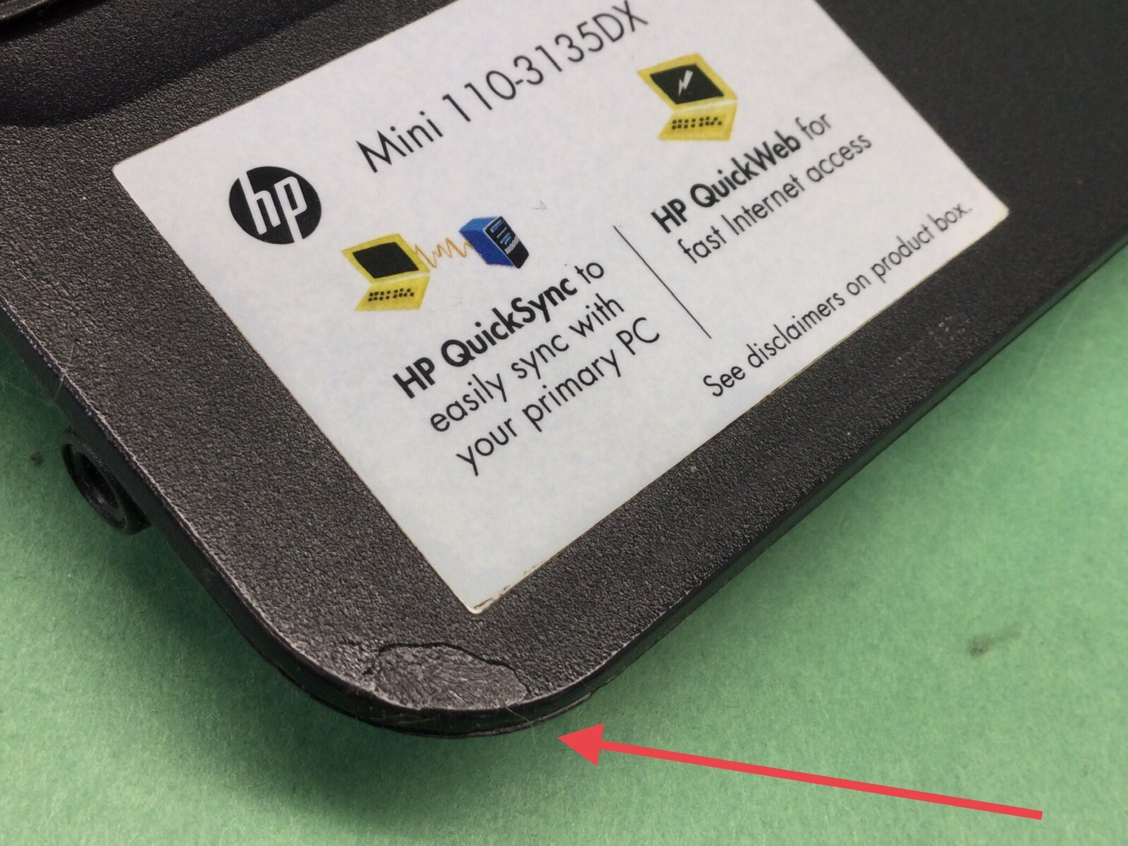 HP Mini 110-3135DX – 10” Laptop – UNTESTED