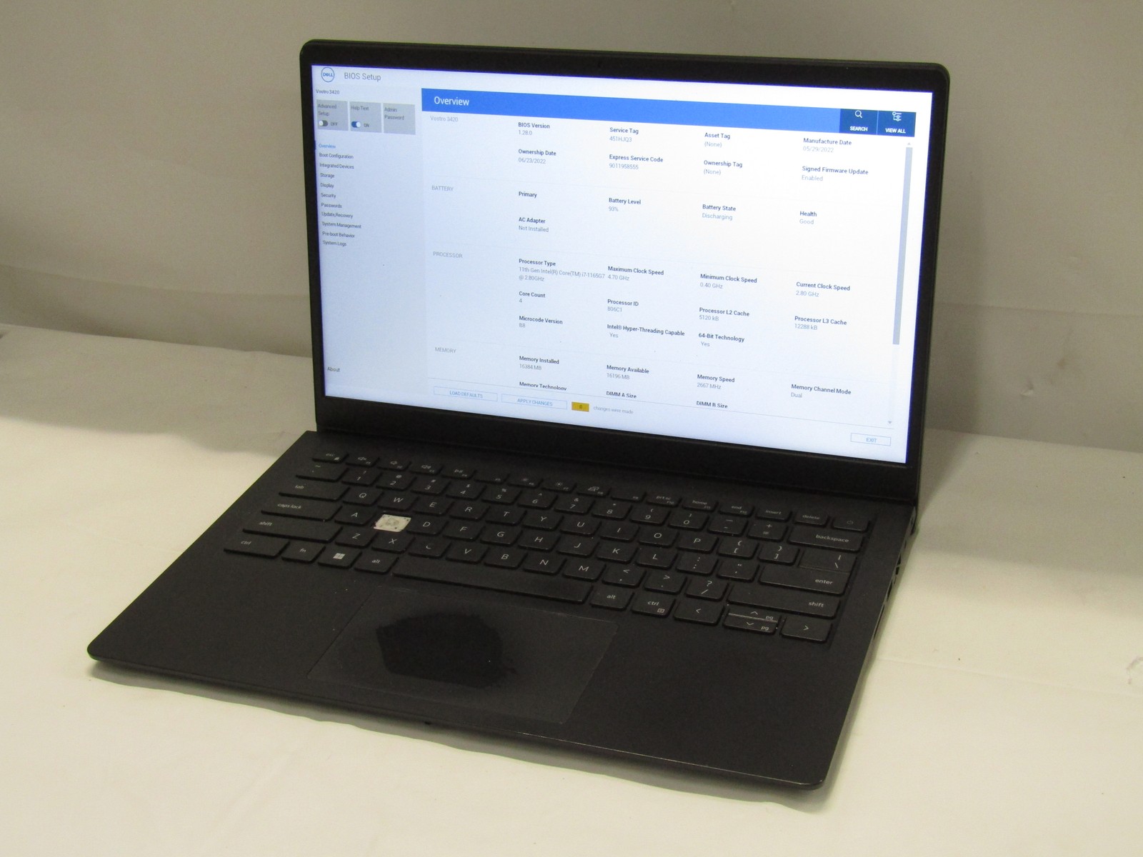 Dell Vostro 3420 2.80GHz Intel Core i7-1165G7 8GB RAM 512GB SSD 14″ FHD NO OS