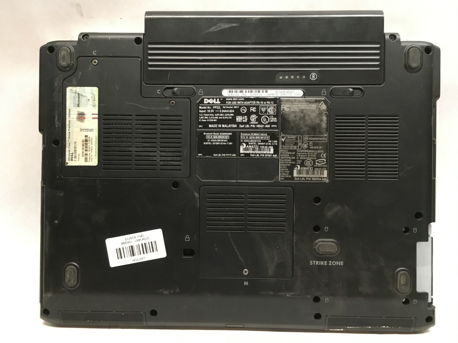 Dell Inspiron 1520 15″ Laptop AMD Turion 64 X2 NO RAM – UNEVEN BACKLIGHT – JJ