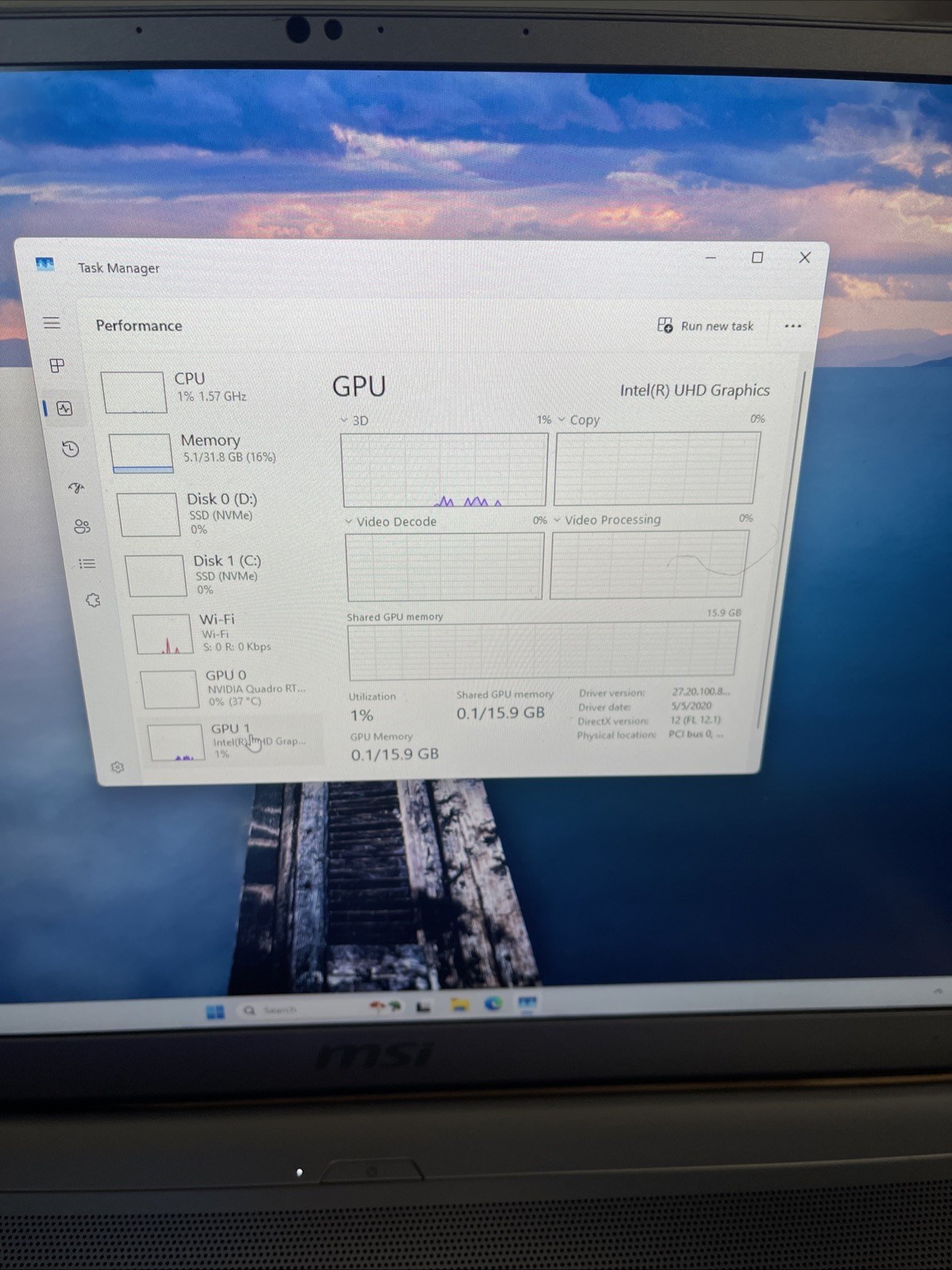 MSI WS75 10TL 17.3″ i7-10875H 32GB RAM RTX 4000 TWO 1TB NVMe W11 Pro+AC ADAPTER
