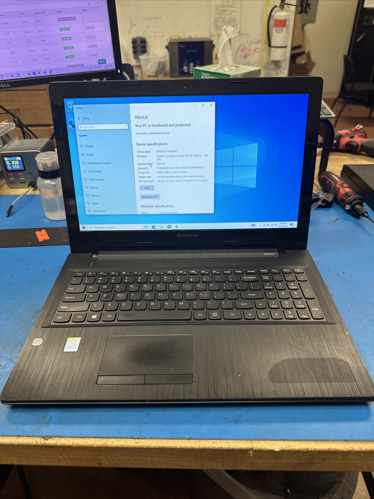 Lenovo G50-80 Laptop i3-4030U 1.9GHz 16GB 256GB SSD 15.6″