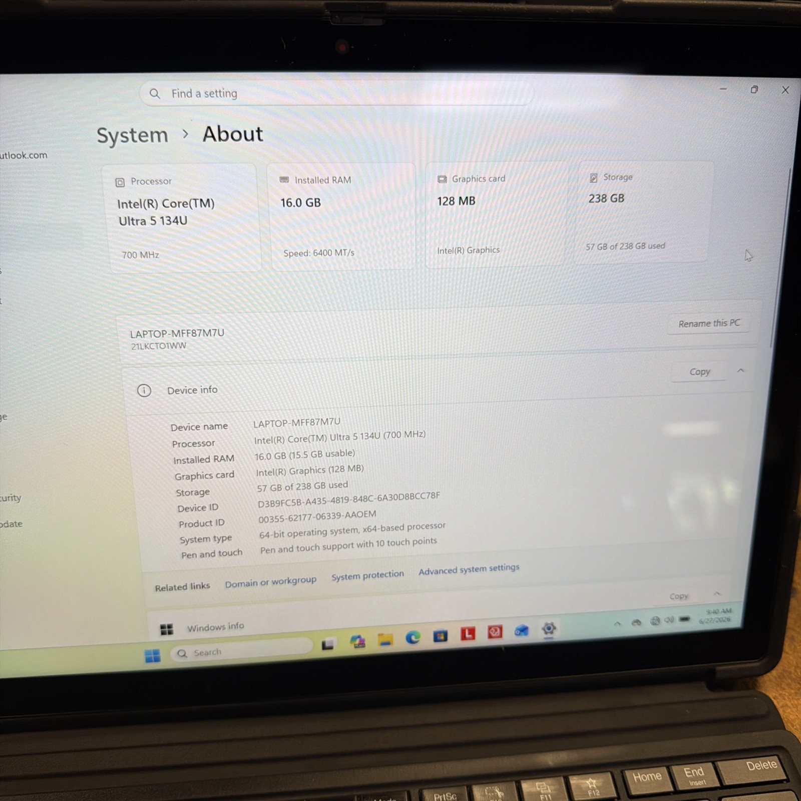 ThinkPad X12 Detachable Gen 2 12″ FHD+ Touch ULTRA 5 134U 256GB SSD
