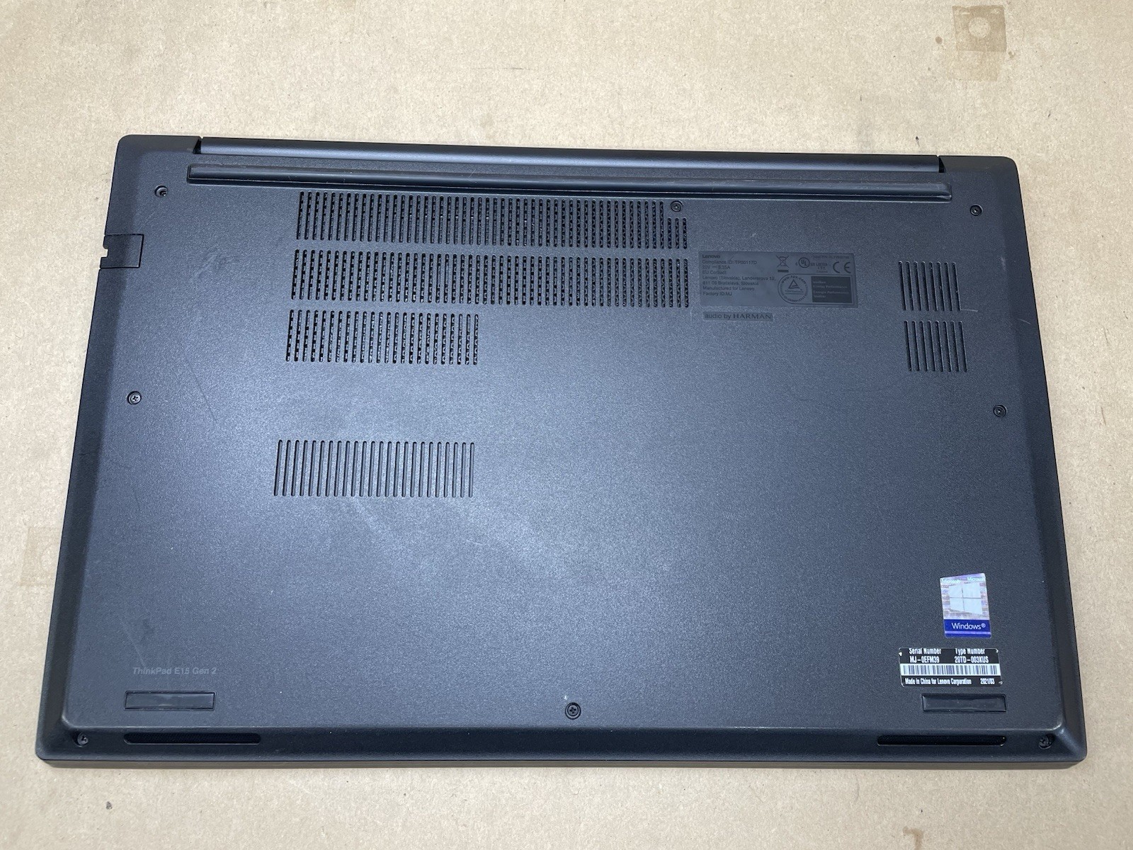 Lenovo ThinkPad E15 Gen 2 i5-1135G7 8GB RAM NO SSD NO OS