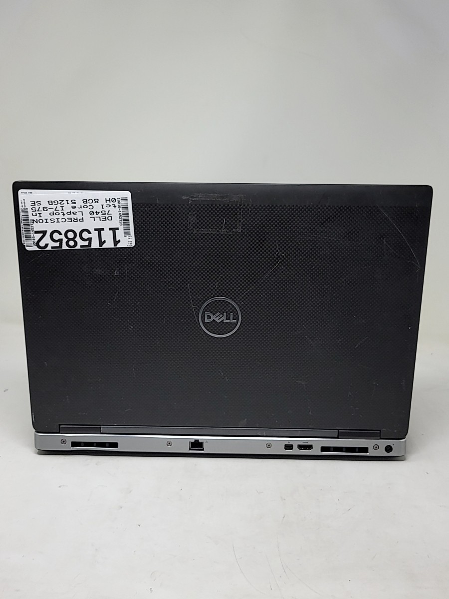 DELL PRECISION 7540 Laptop Intel Core I7-9750H 8GB 512GB SEE NOTES