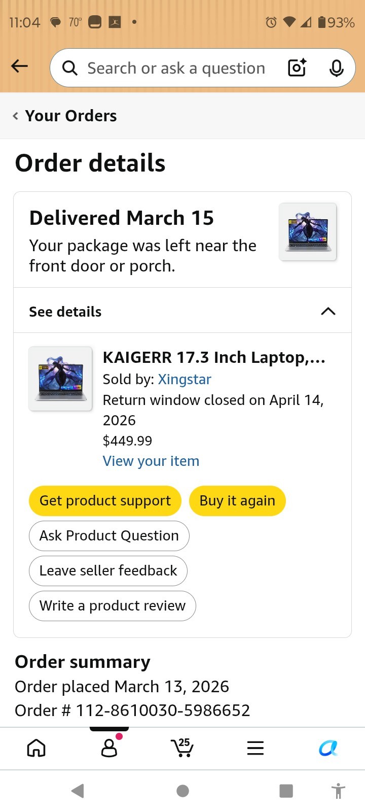 KAIGERR 17.3″FHD Laptop Notebook AMD Ryzen 4300U 16GB RAM 512GB Win11 Pro Wifi5
