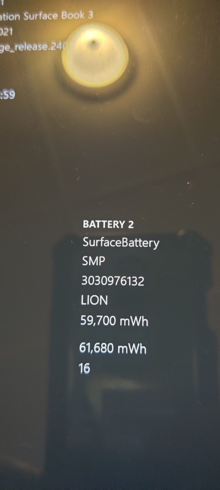 Microsoft Surface Book 3 15″ 1907 NVidia 1660 Base Only Cycle # 16