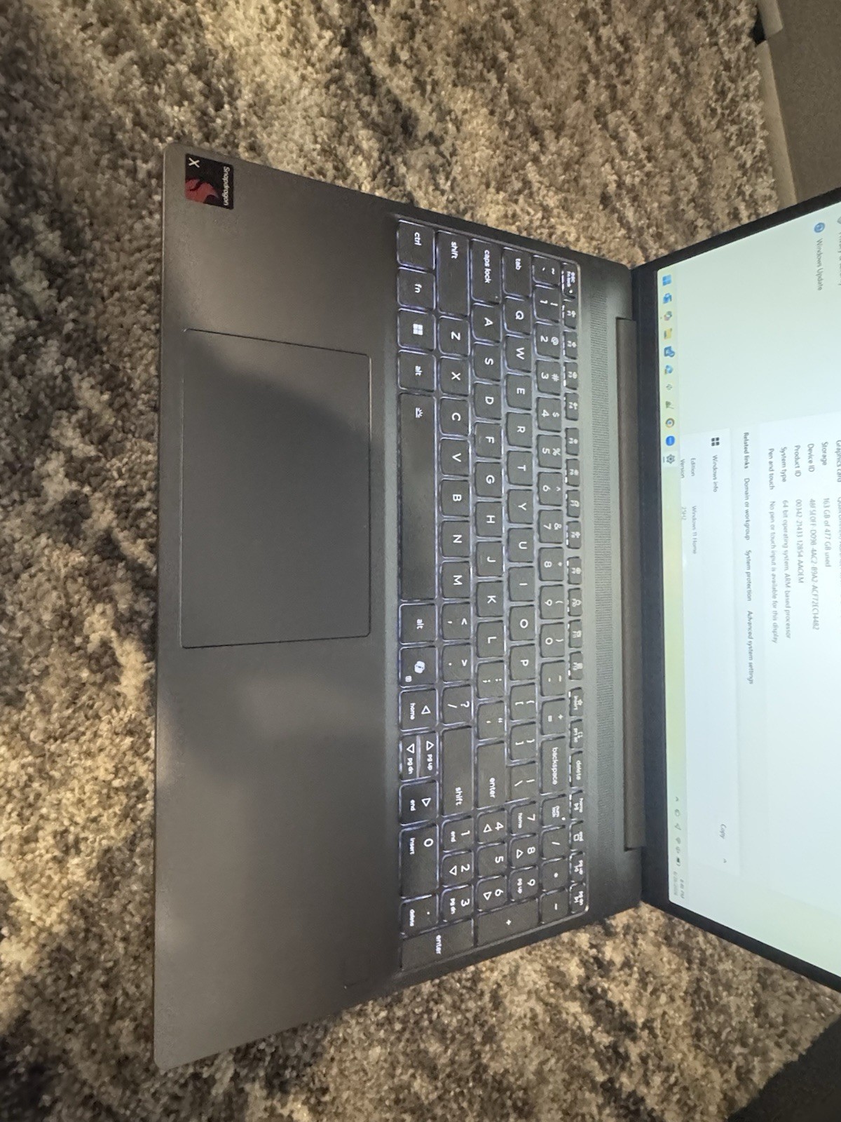 lenovo Ideapad Slim 3x 15q8x10 15.3” Snapdragon X8 16GB Ram 512Gb SSD Warranty