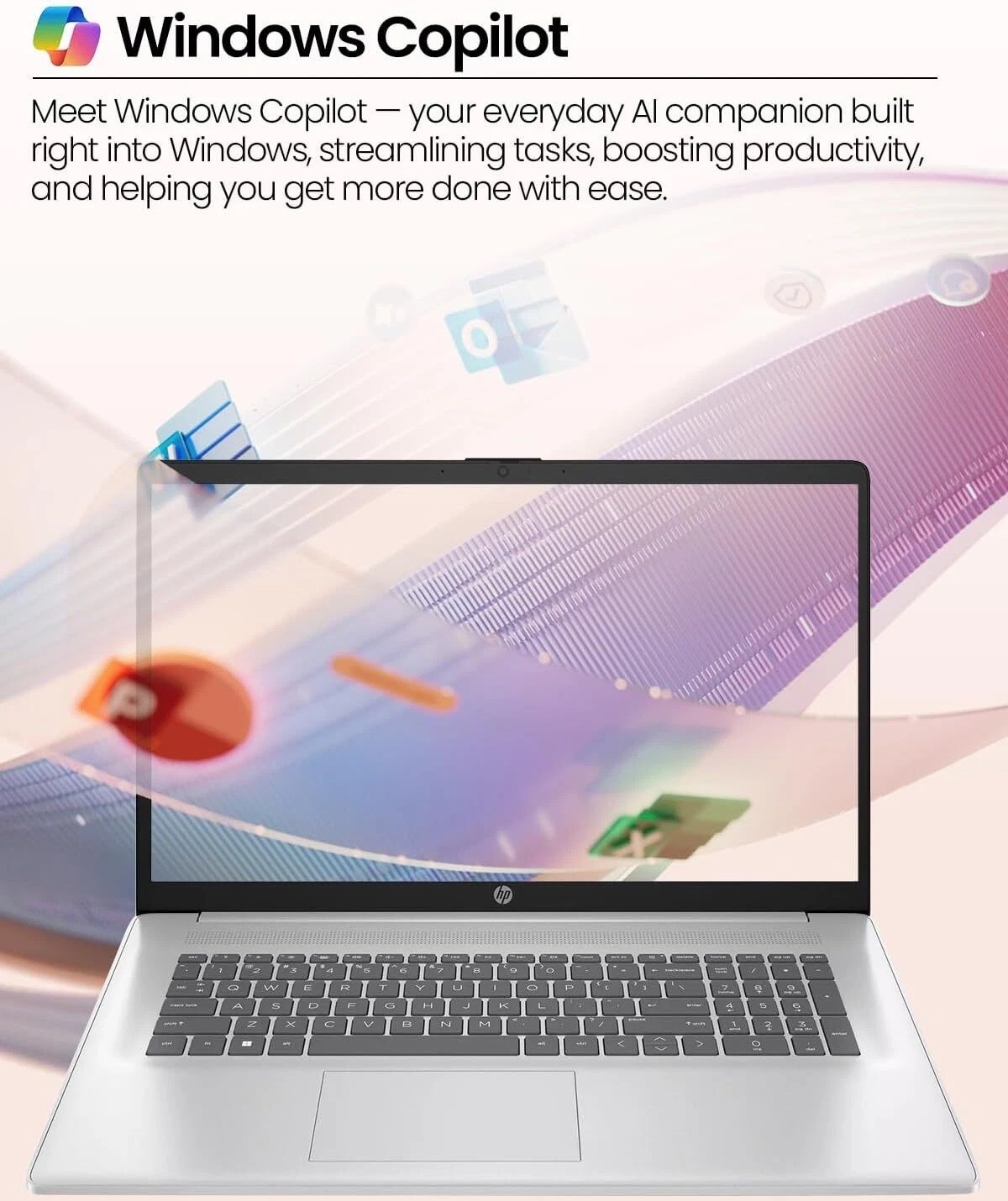 HP Laptop 17.3″ Touch HD AMD Ryzen 5 7430U 32GB RAM 2TB SSD Windows 11 Pro