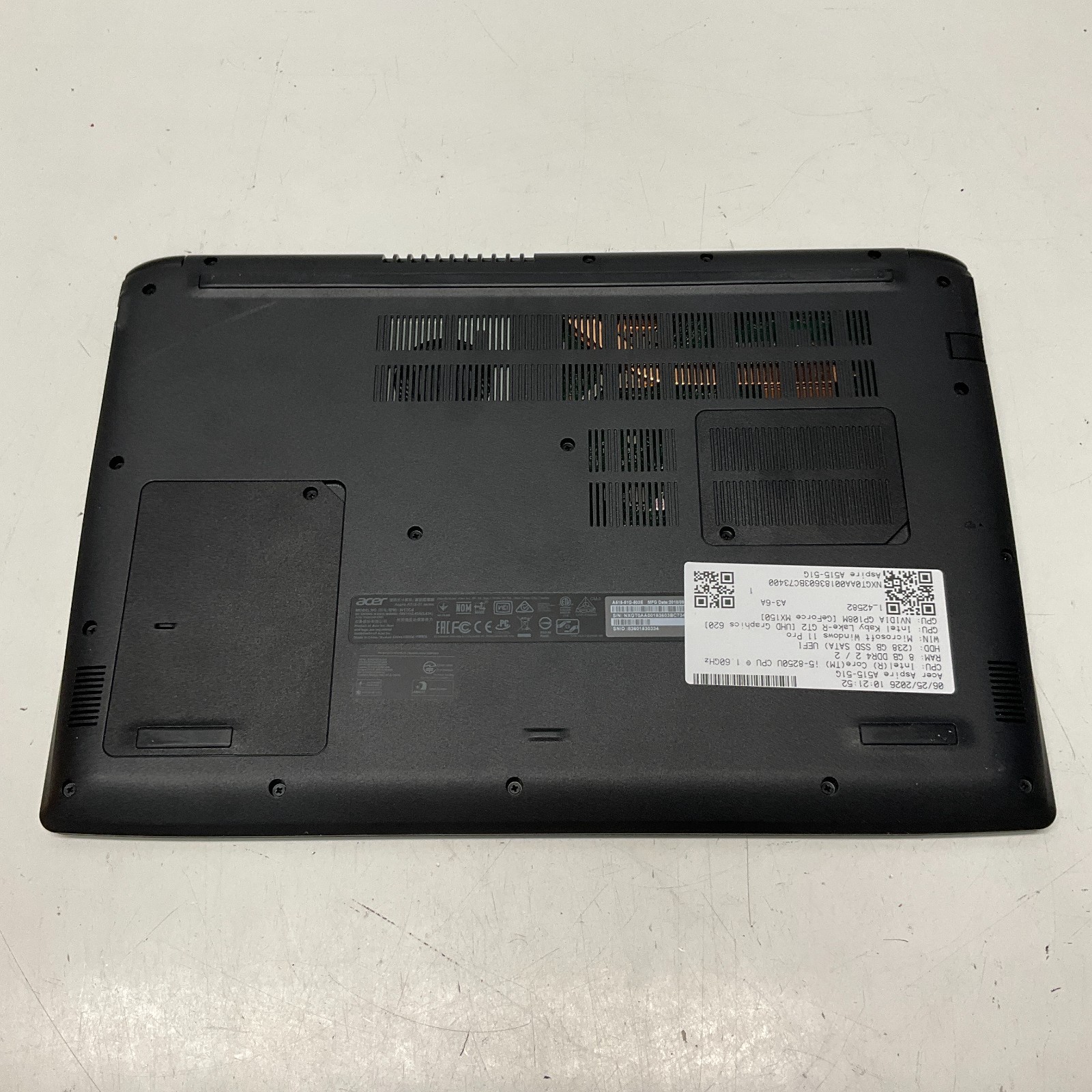 Acer Aspire A515-51G 15.6″ Intel i5-8250U 8GB 256GB SSD NVIDIA MX150 Windows 11