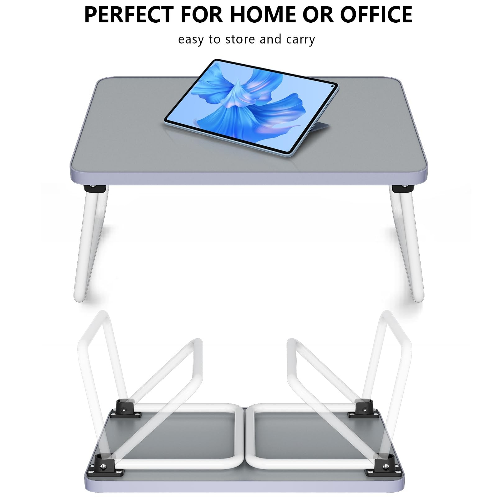 Lap Desk Laptop Tray for Bed or Couch, Portable Breakfast Serving, Foldable