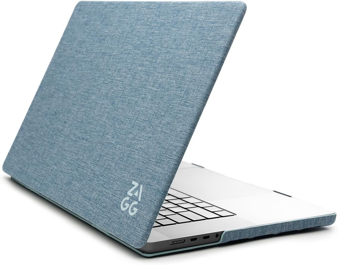 ZAGG MacBook Pro 16-inch M5/M4/M3/M2/M1 Case – Fabric Finish, Durable, Navy Blue