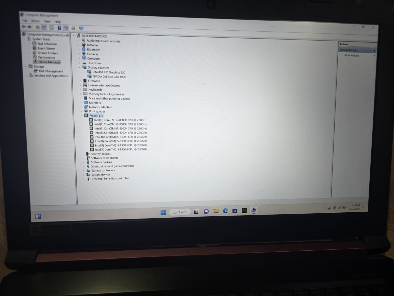 Acer Nitro 5 AN515-53-52FA 15.6″ Intel i5-8300H 16GB RAM 1TB HDD Win 11 Home
