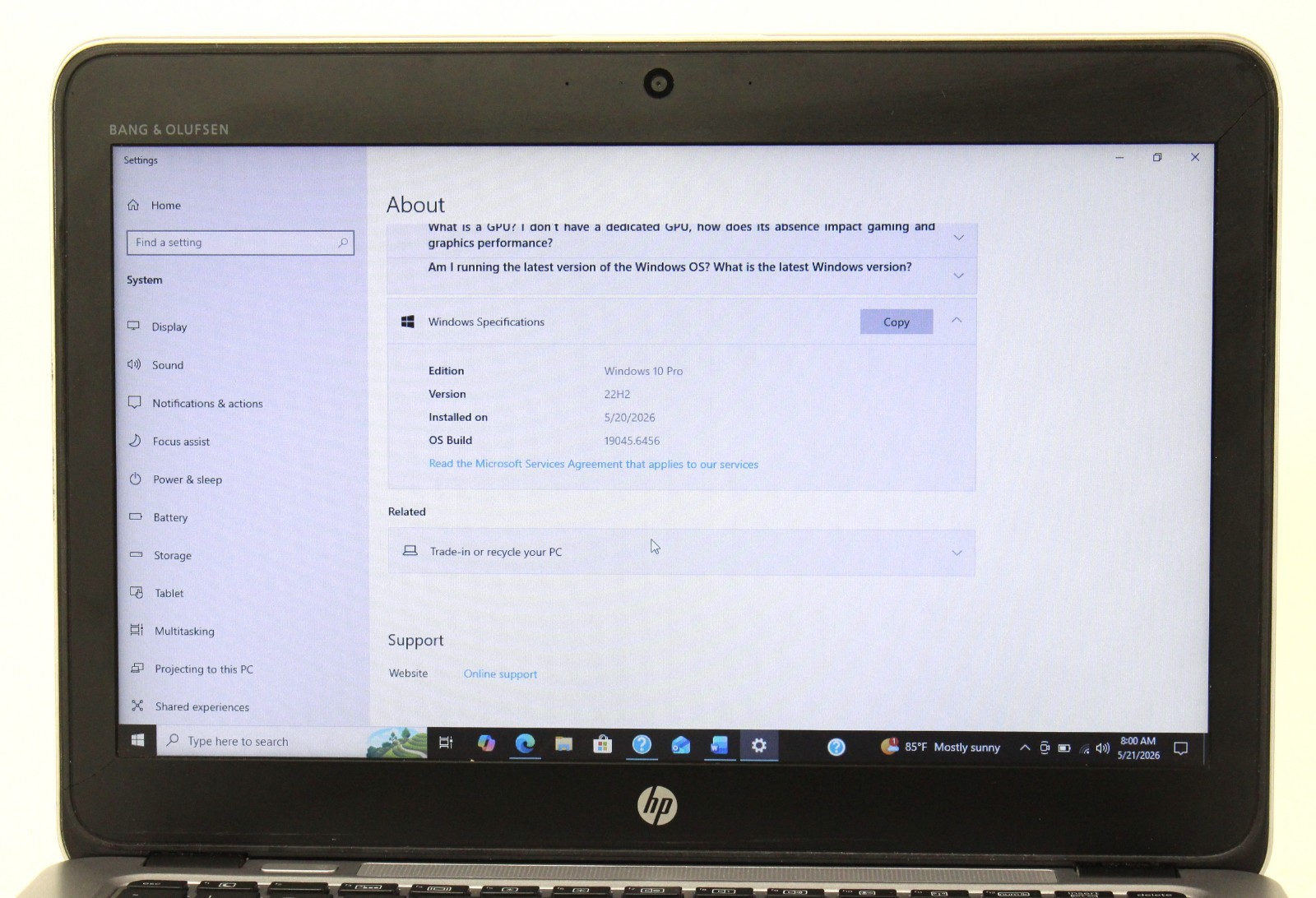 HP Elitebook 820 G3 12.5″ 2.3GHz i5-6200U 500GB HDD 4GB RAM Win 10 Pro ; 6181342