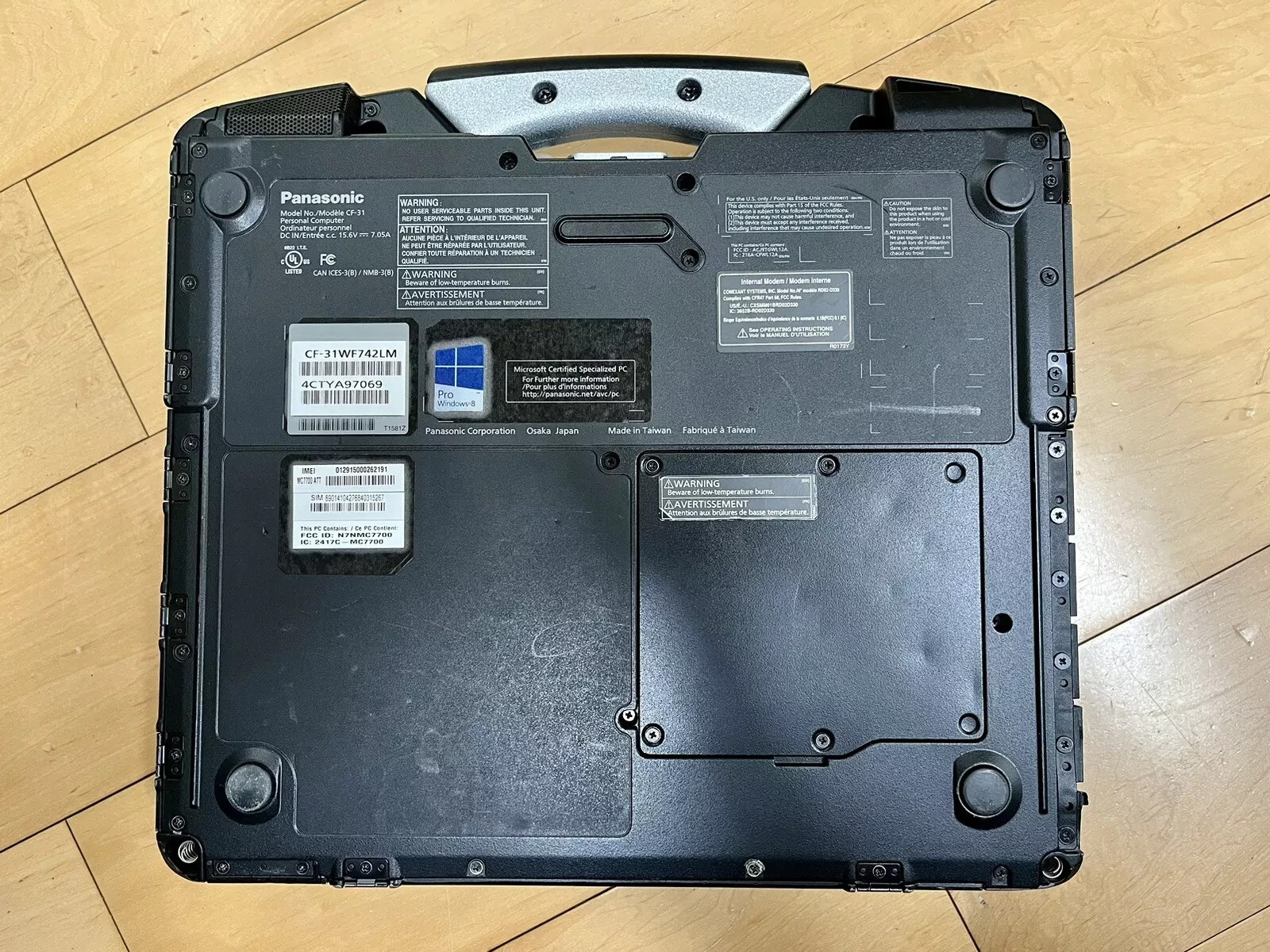 Panasonic ToughBook CF-31 Intel i5-3340M 4GB RAM @2.70GHz No Hdd No Caddy