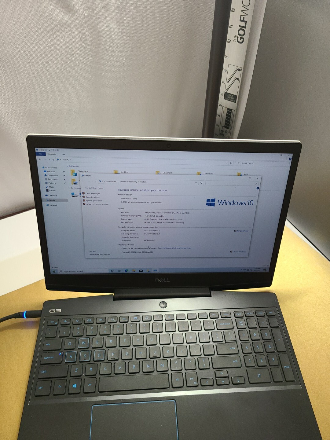 Dell Gaming G3 15 3500 – 15.6″ FHD, Intel i7-10750H 10th Gen, 16GB DDR4 512GB