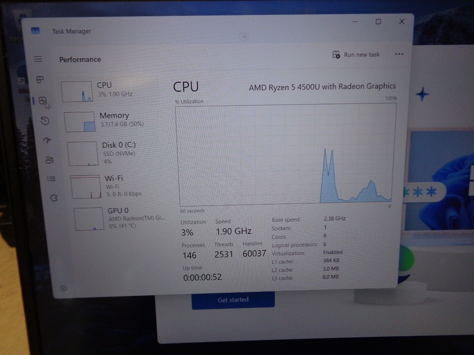 HP 15-eh0090wm Pavilion 15.6″ FHD Ryzen 5 4500U 2.38GHz AMD Radeon 8GB 500GB SSD