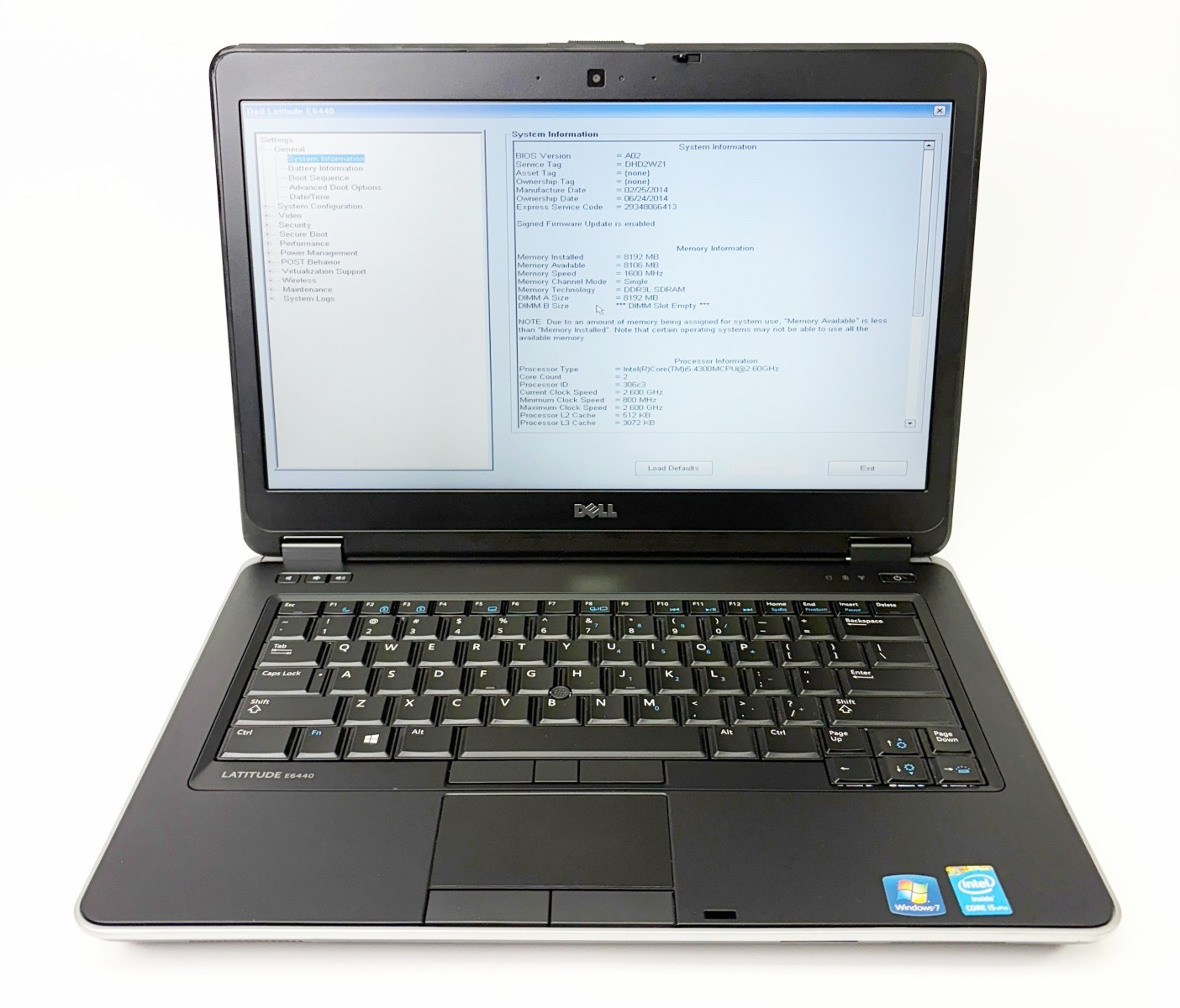 Dell Latitude E6440 14″ Laptop Intel Core i5-4300M @2.60GHz 8GB RAM 320GB HDD