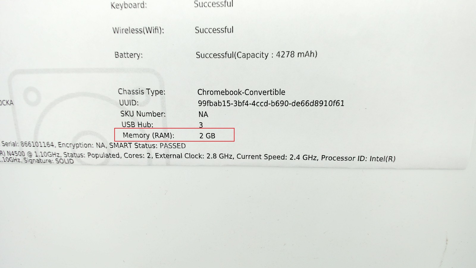 Asus Chromebook CX1 14″ Intel Celeron N4500 4GB 64GB CX1400CKA-DB44 PC1701627