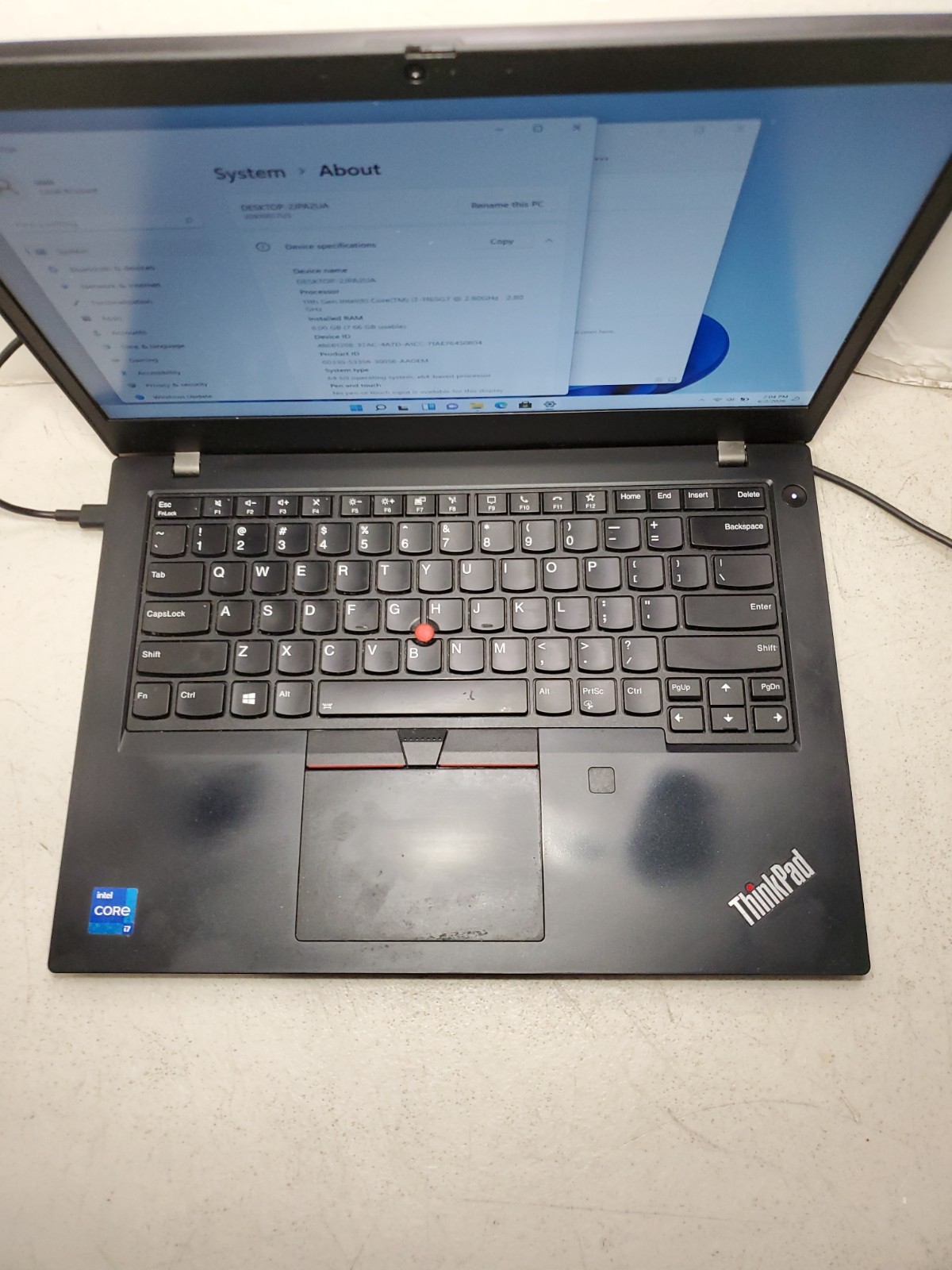 Lenovo ThinkPad L14 Gen 2 Laptop i7-1165G7 1.60GHz 8GB RAM 256GB SSD Win11 #69
