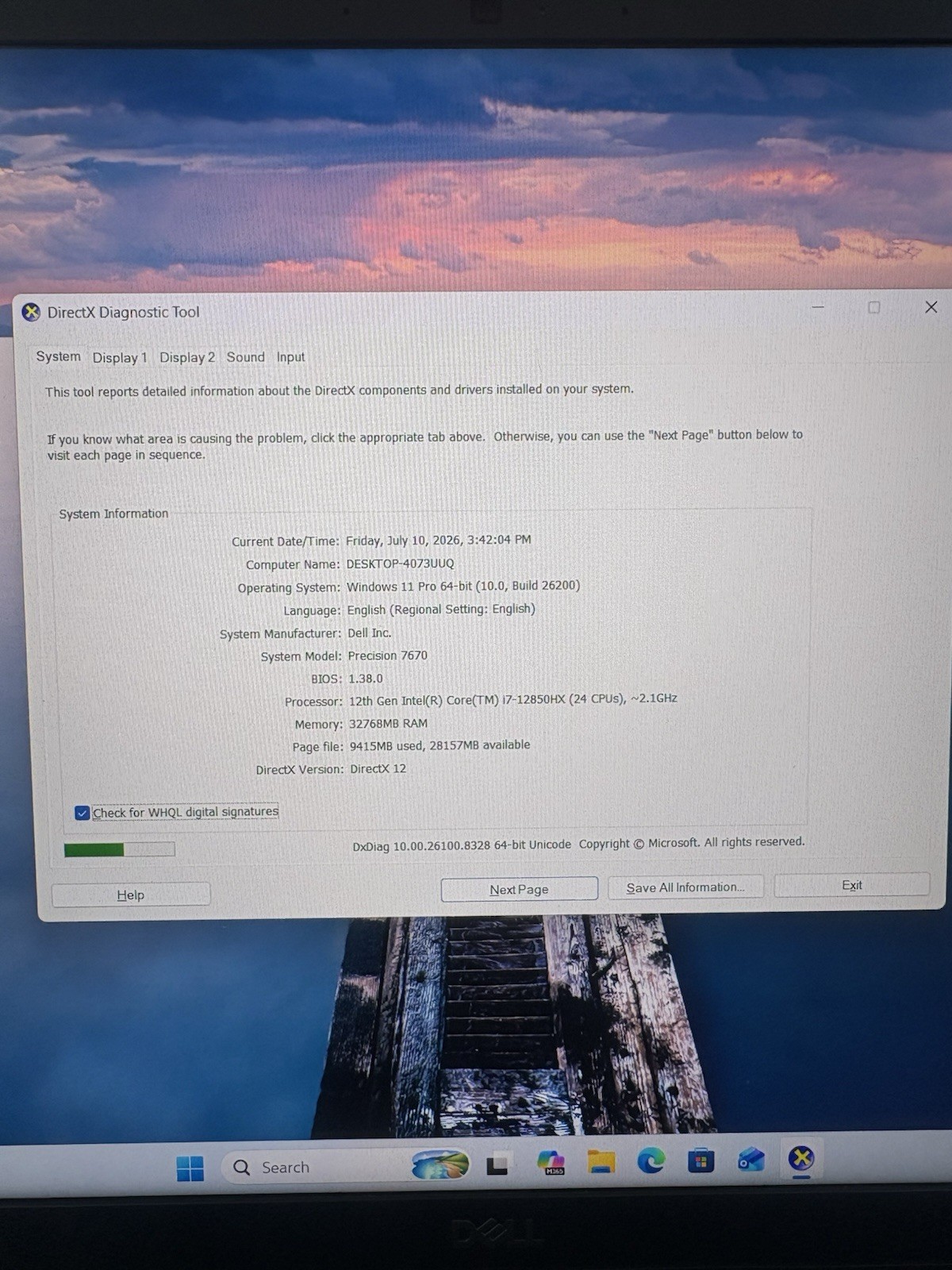 Dell Precision 7670 16″ i7-12850HX 32GB SSD RTX A3000 Win11 Pro