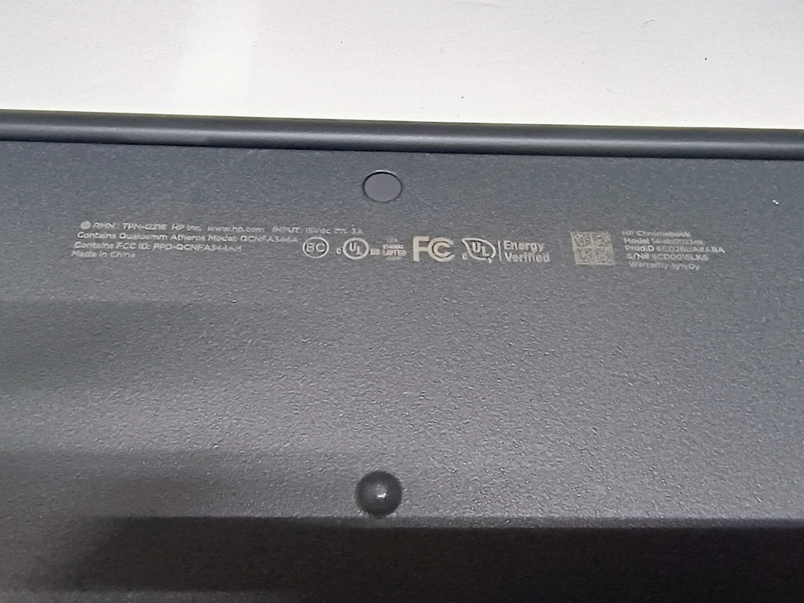 HP 14-db0023dx Chromebook Grey with charger 14 in screen tested and works!